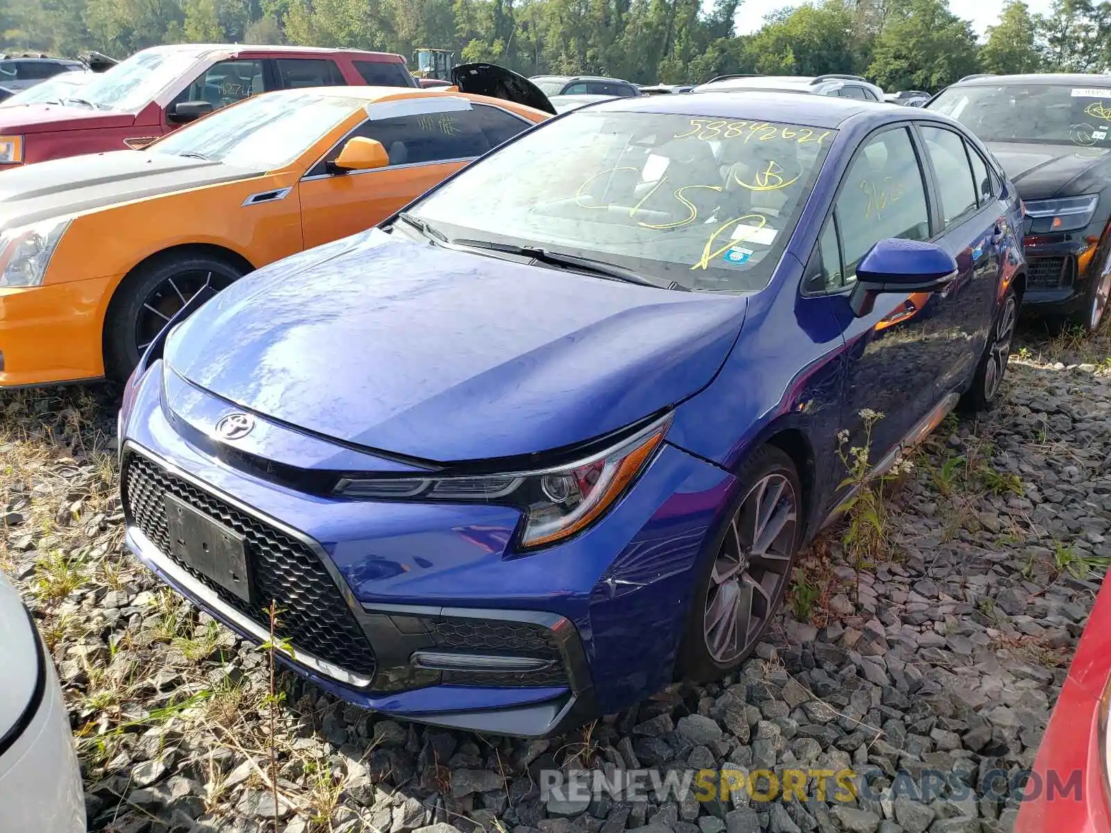 2 Photograph of a damaged car JTDS4RCE6LJ040204 TOYOTA COROLLA 2020