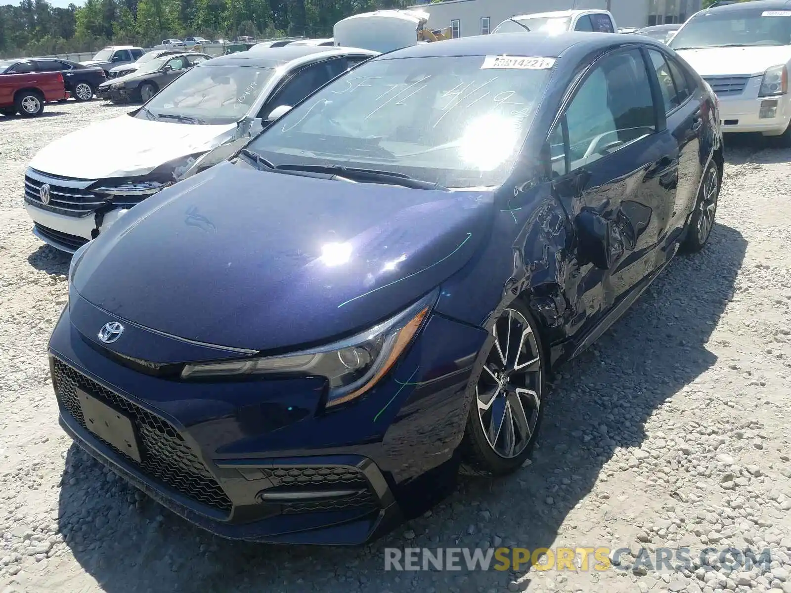 2 Photograph of a damaged car JTDS4RCE6LJ040946 TOYOTA COROLLA 2020