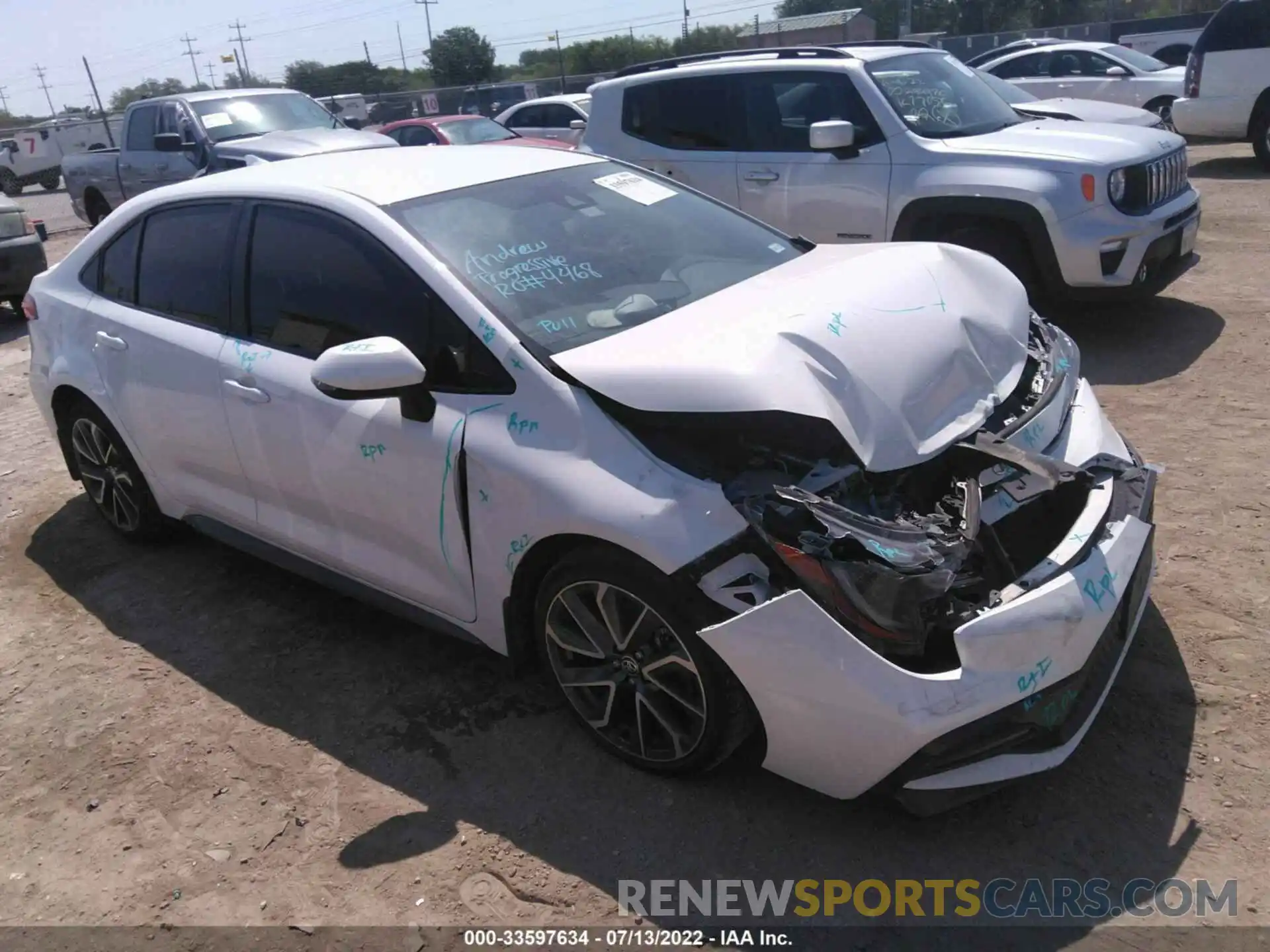 1 Photograph of a damaged car JTDS4RCE6LJ041014 TOYOTA COROLLA 2020