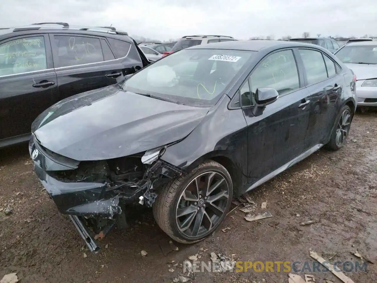 2 Photograph of a damaged car JTDS4RCE6LJ042583 TOYOTA COROLLA 2020