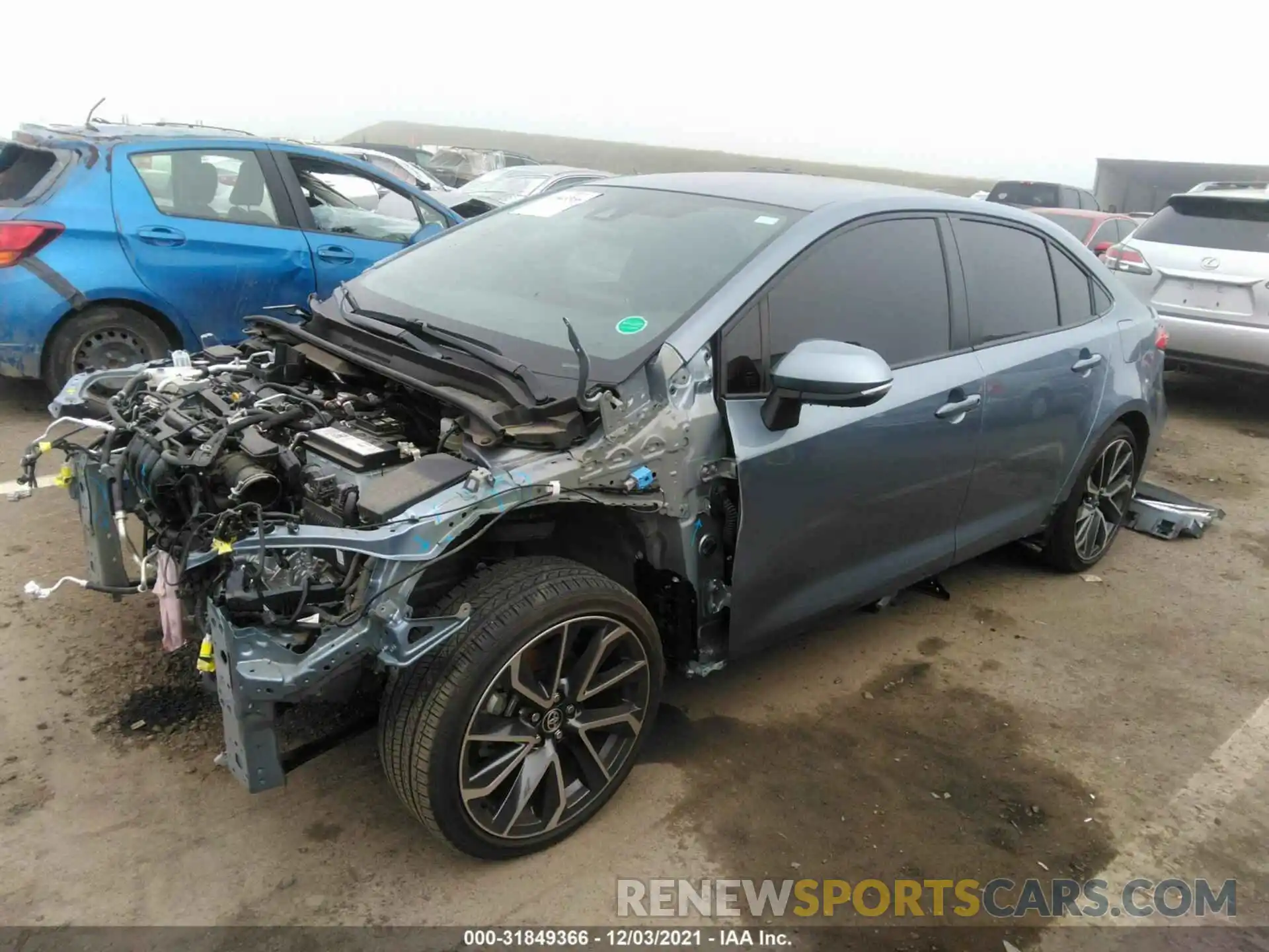 2 Photograph of a damaged car JTDS4RCE6LJ043328 TOYOTA COROLLA 2020