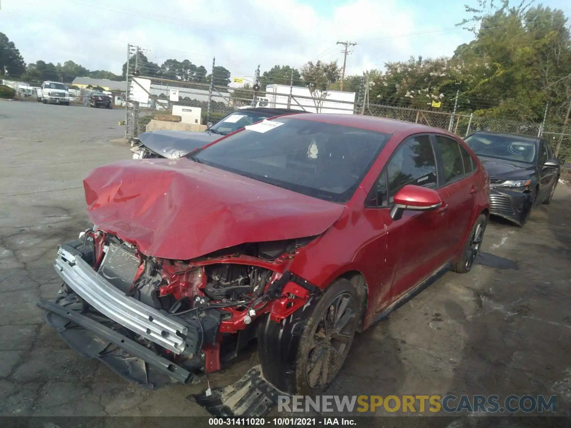 2 Photograph of a damaged car JTDS4RCE6LJ044480 TOYOTA COROLLA 2020