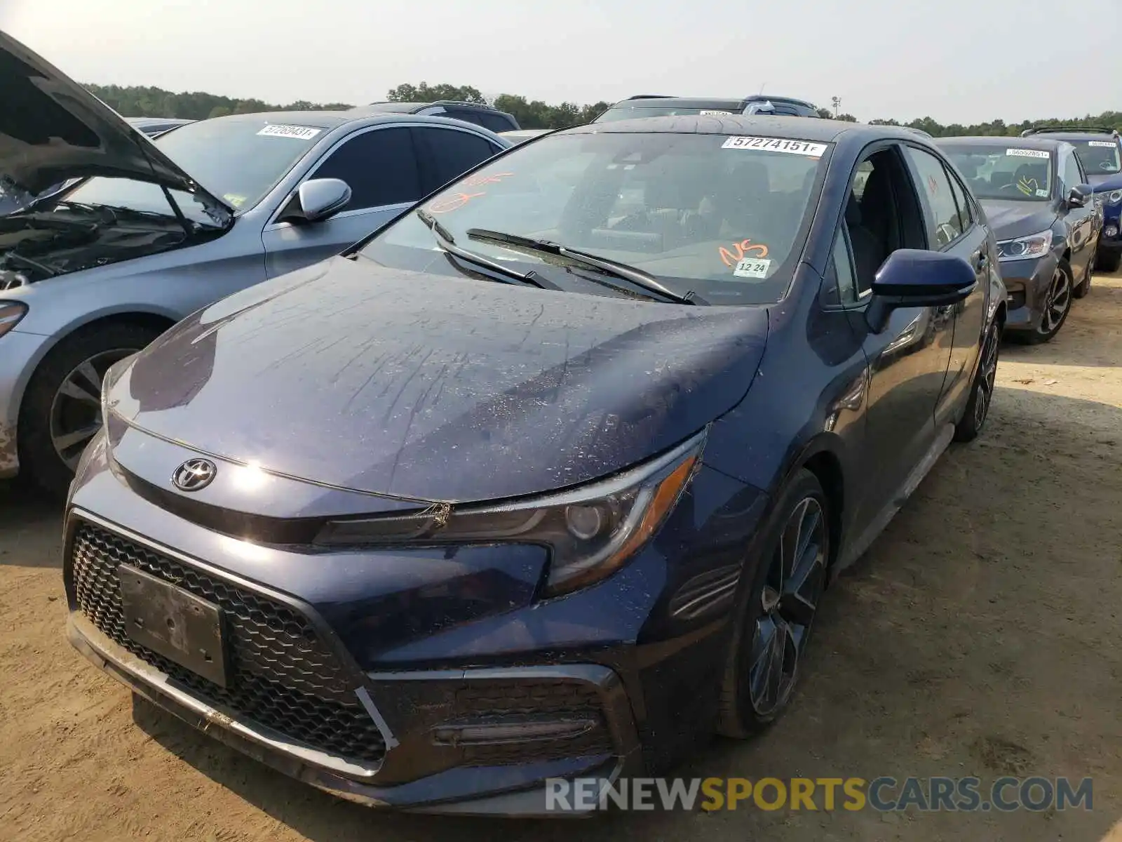 2 Photograph of a damaged car JTDS4RCE6LJ045614 TOYOTA COROLLA 2020