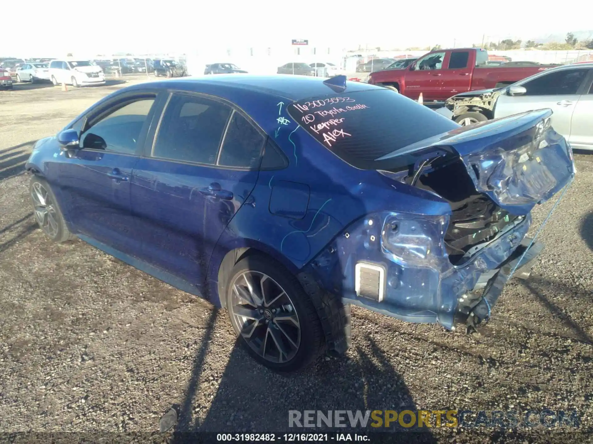 3 Photograph of a damaged car JTDS4RCE6LJ051039 TOYOTA COROLLA 2020