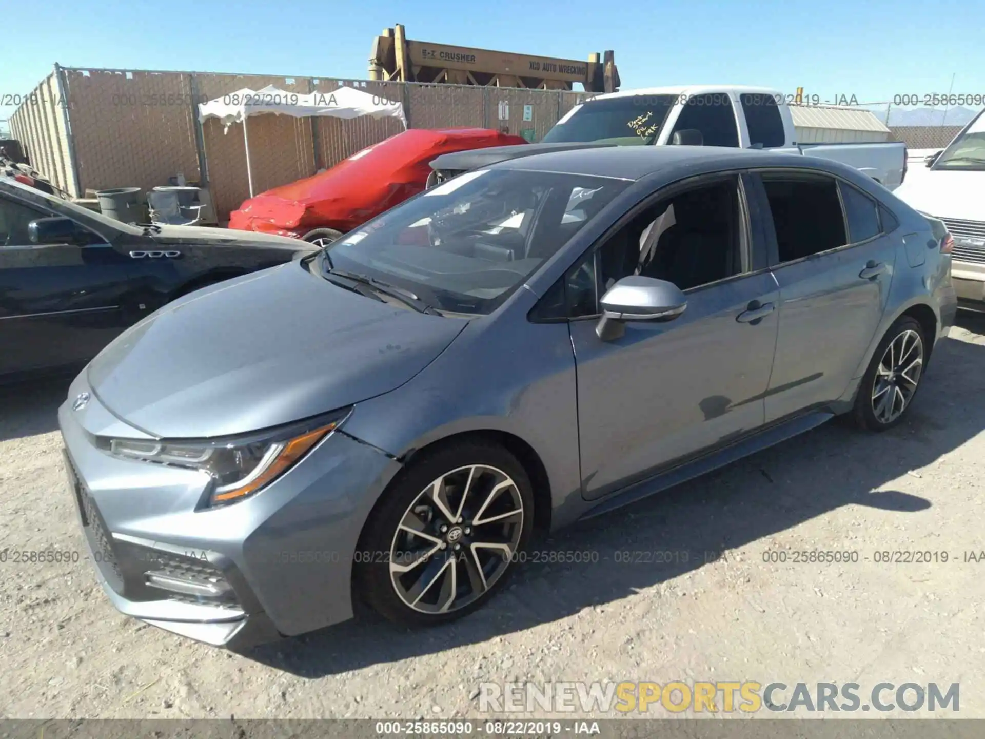 2 Photograph of a damaged car JTDS4RCE7LJ001542 TOYOTA COROLLA 2020