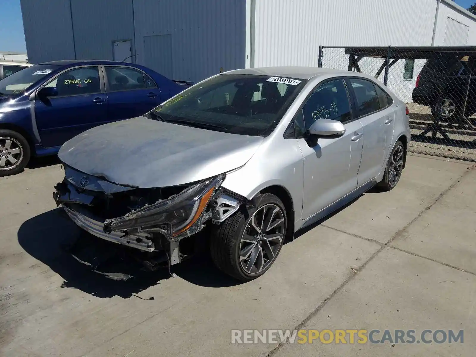 2 Photograph of a damaged car JTDS4RCE7LJ002433 TOYOTA COROLLA 2020