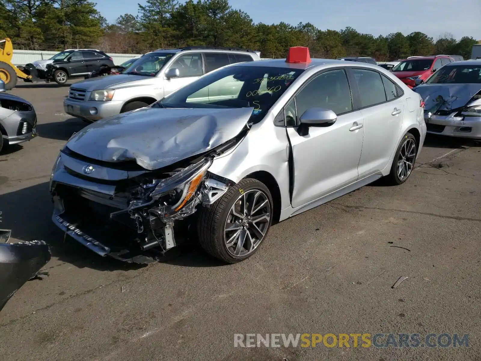 2 Photograph of a damaged car JTDS4RCE7LJ003260 TOYOTA COROLLA 2020