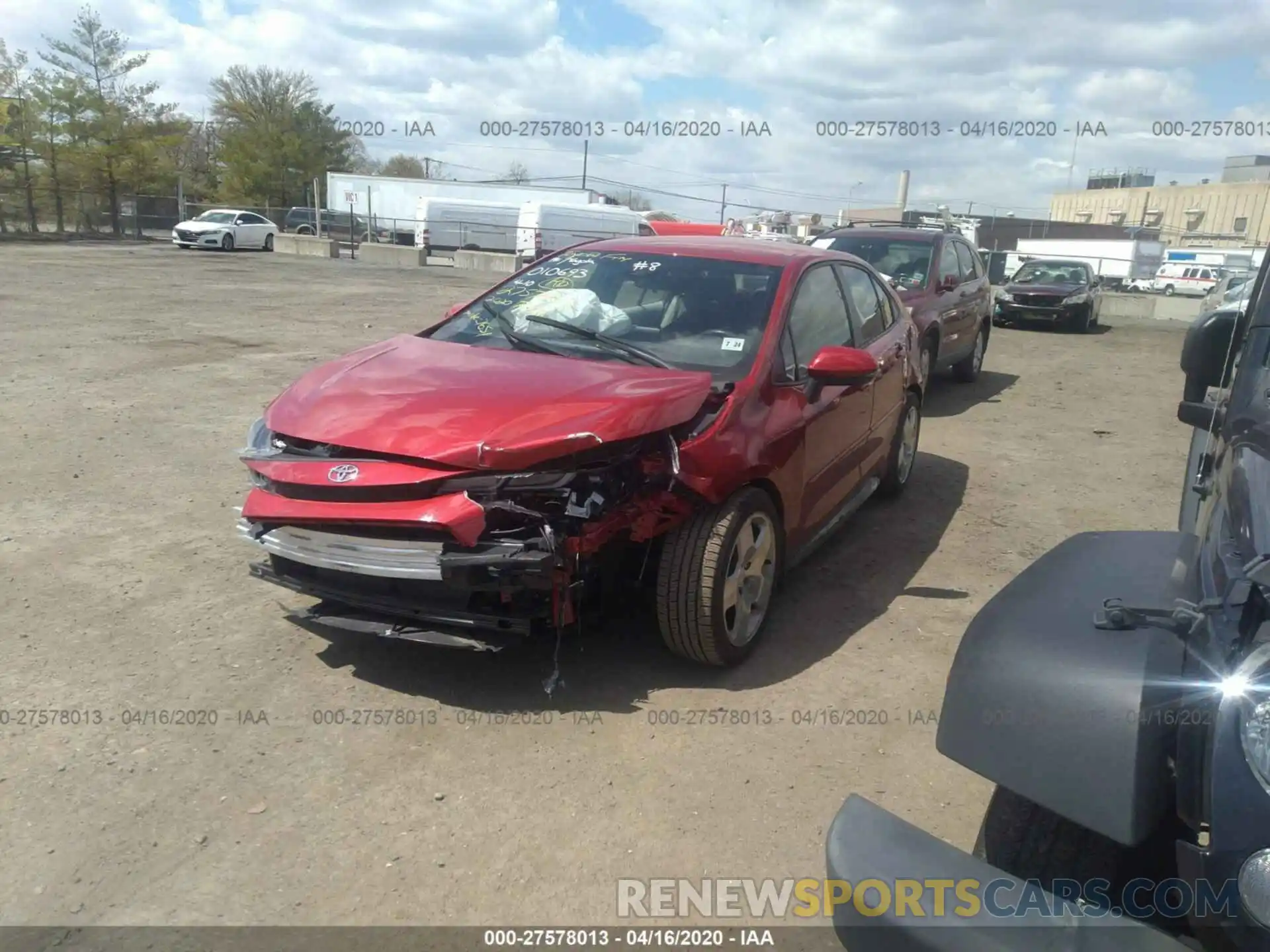 2 Photograph of a damaged car JTDS4RCE7LJ010693 TOYOTA COROLLA 2020