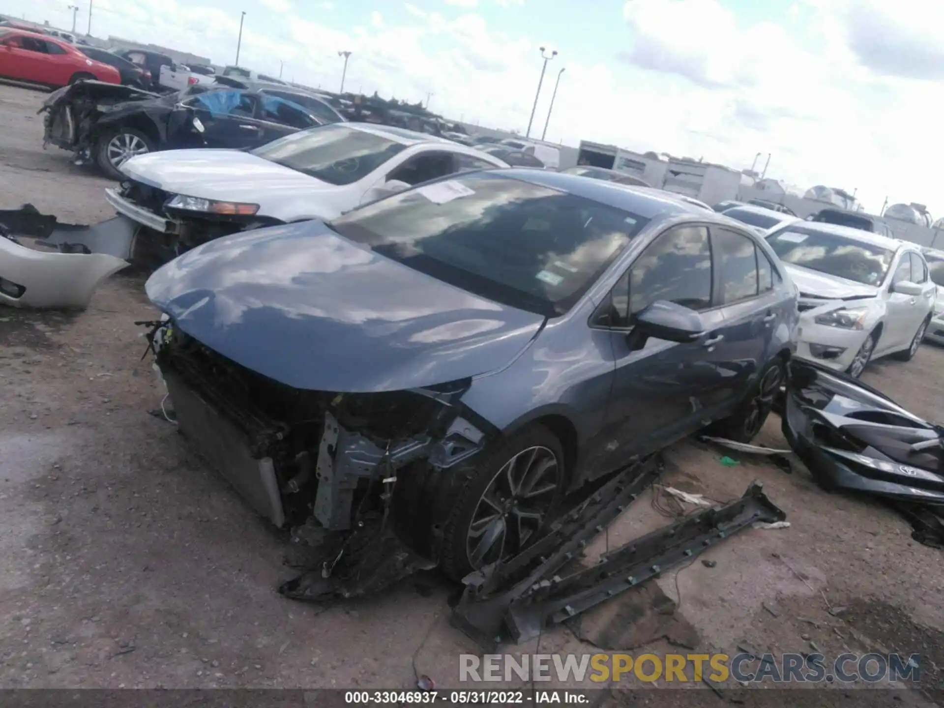 2 Photograph of a damaged car JTDS4RCE7LJ010841 TOYOTA COROLLA 2020