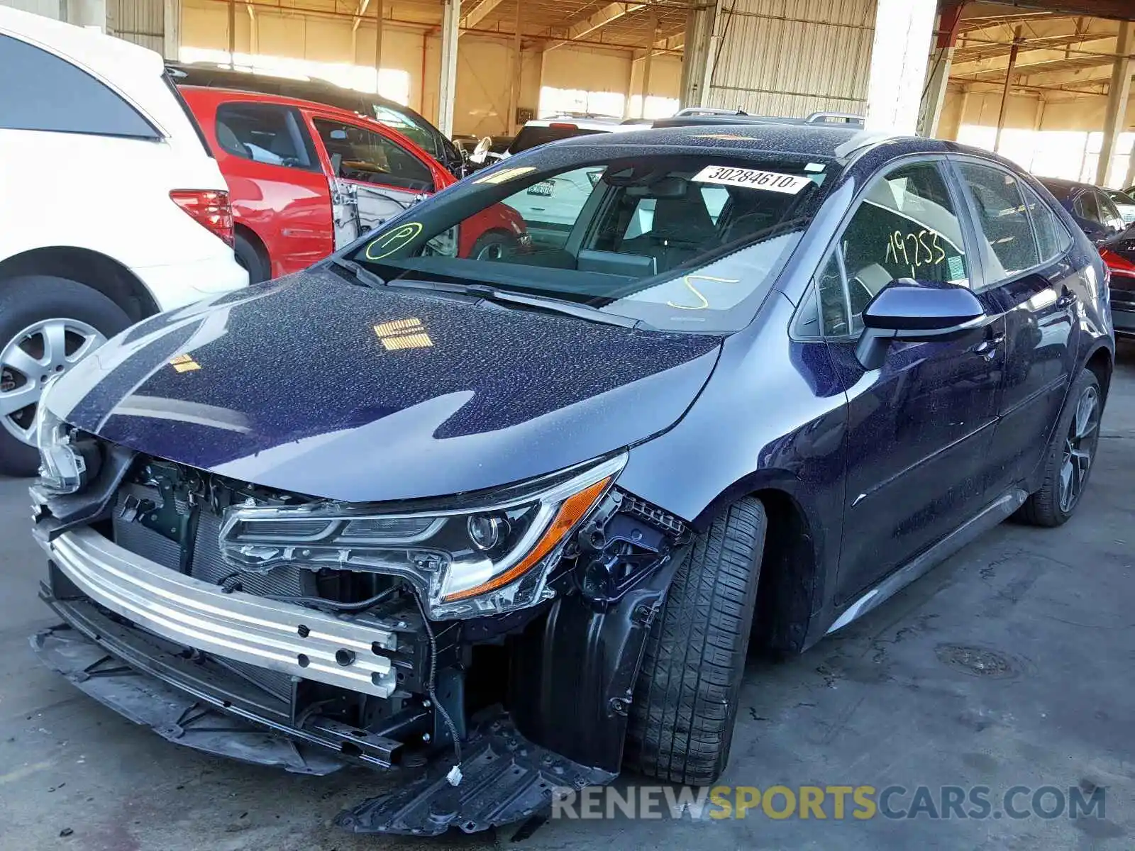 2 Photograph of a damaged car JTDS4RCE7LJ013867 TOYOTA COROLLA 2020