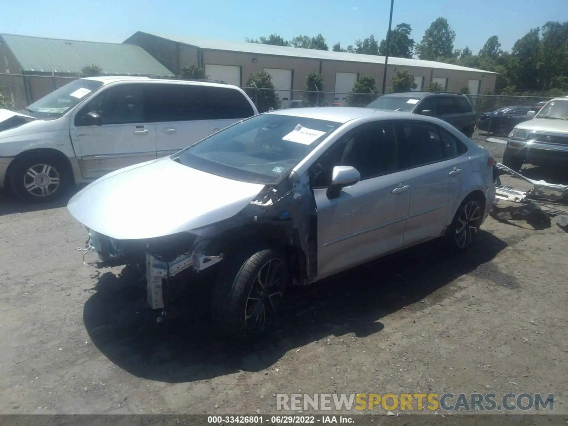 2 Photograph of a damaged car JTDS4RCE7LJ014176 TOYOTA COROLLA 2020