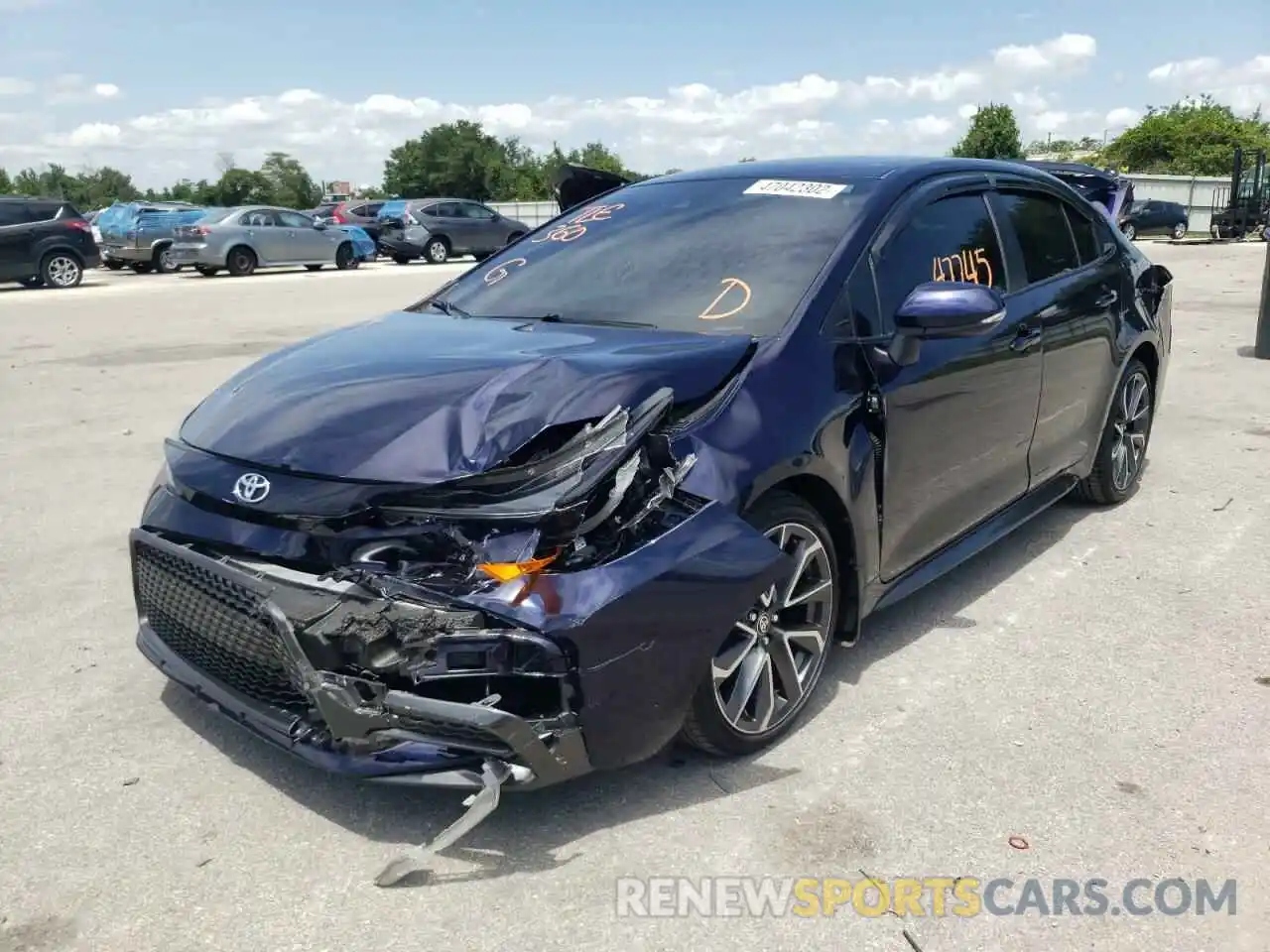 2 Photograph of a damaged car JTDS4RCE7LJ015716 TOYOTA COROLLA 2020