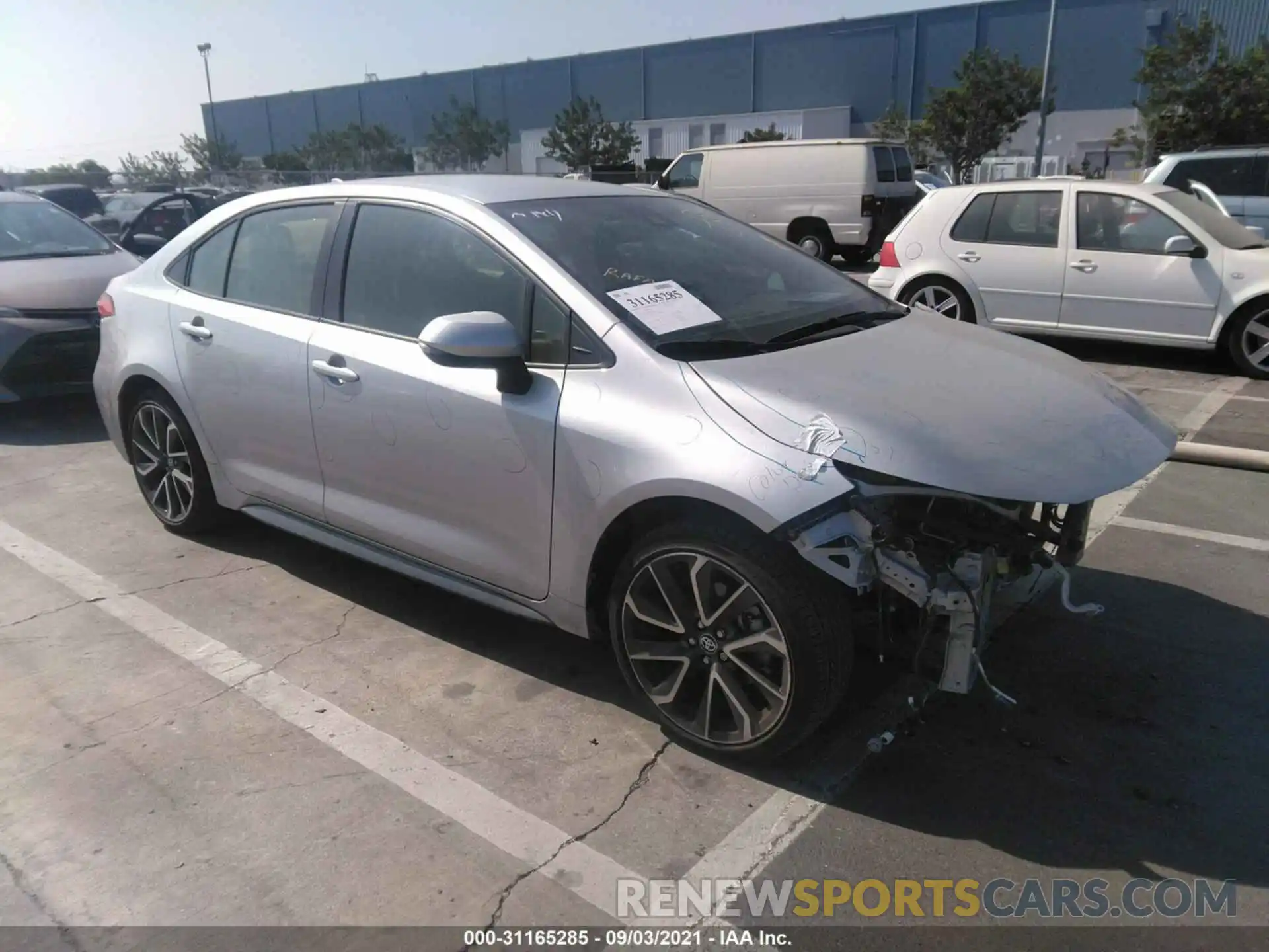 1 Photograph of a damaged car JTDS4RCE7LJ017370 TOYOTA COROLLA 2020