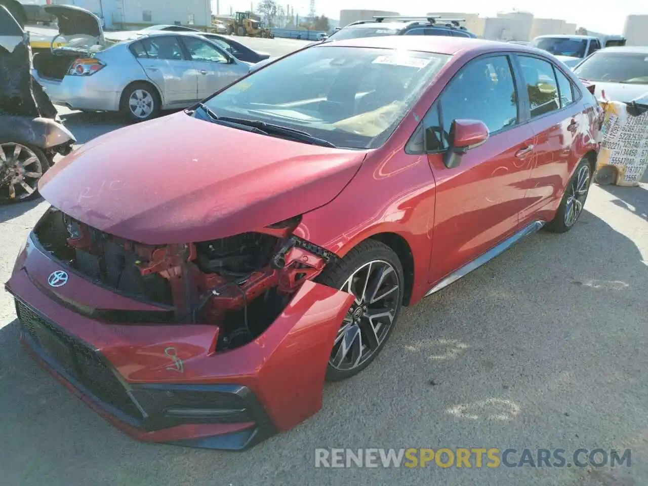 2 Photograph of a damaged car JTDS4RCE7LJ017966 TOYOTA COROLLA 2020