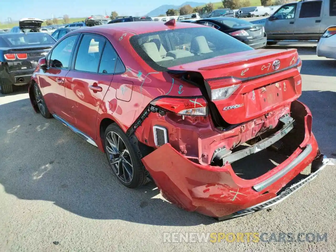 3 Photograph of a damaged car JTDS4RCE7LJ017966 TOYOTA COROLLA 2020