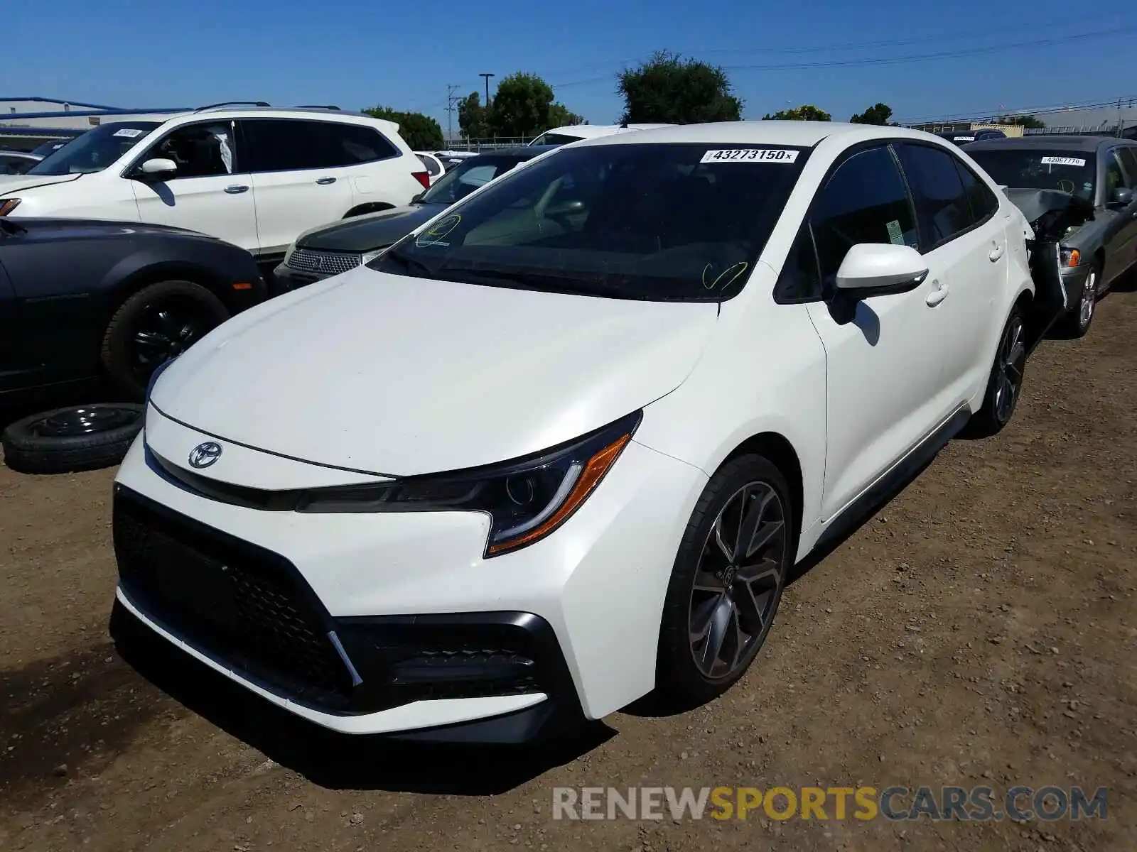 2 Photograph of a damaged car JTDS4RCE7LJ018017 TOYOTA COROLLA 2020