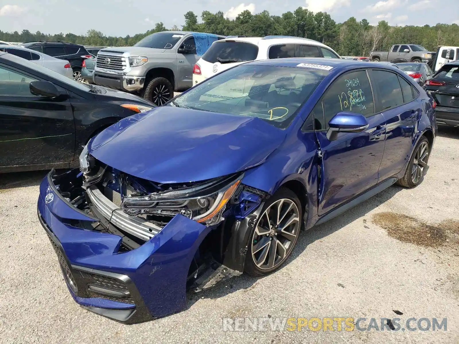 2 Photograph of a damaged car JTDS4RCE7LJ022150 TOYOTA COROLLA 2020