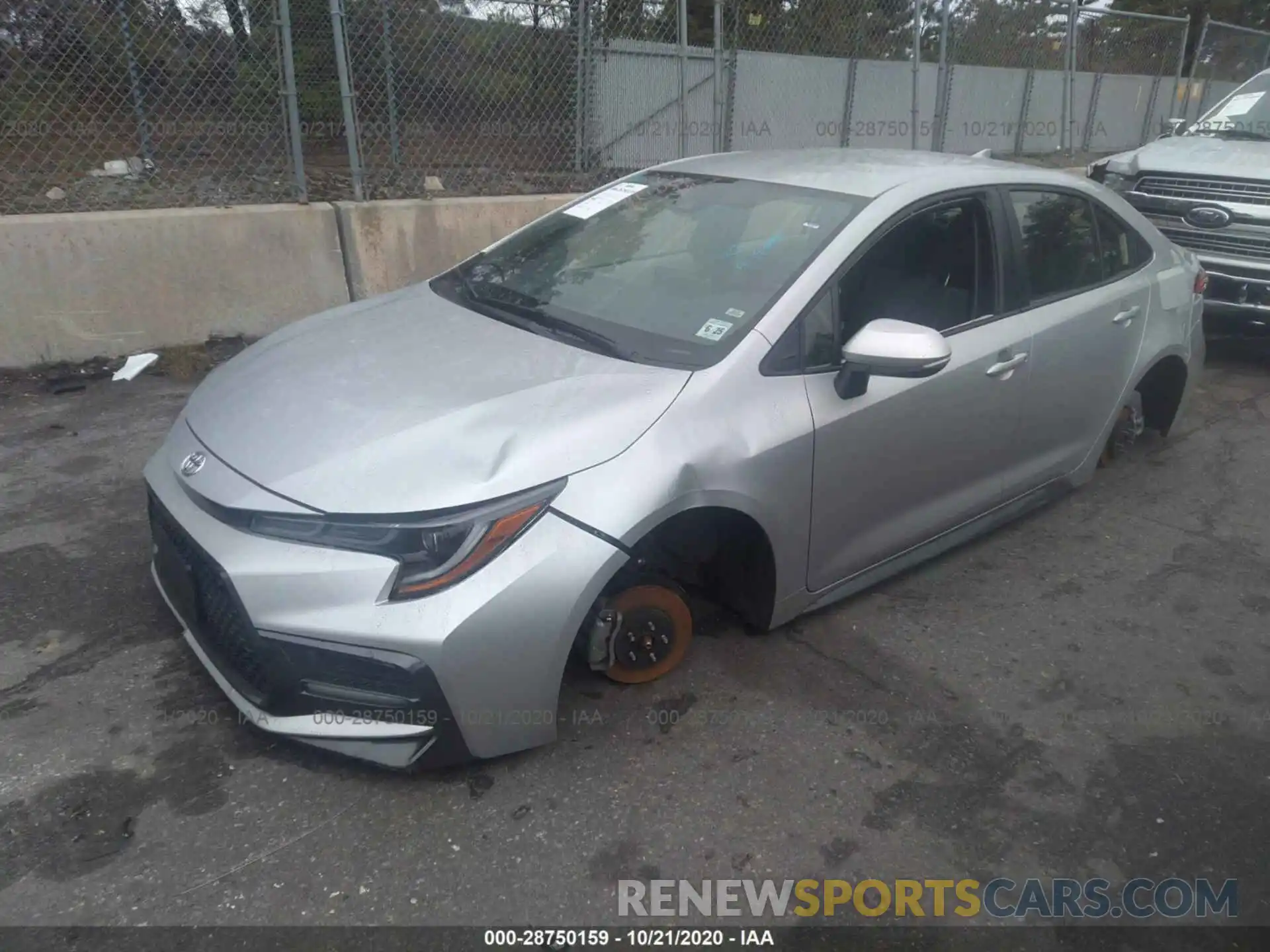 2 Photograph of a damaged car JTDS4RCE7LJ023539 TOYOTA COROLLA 2020