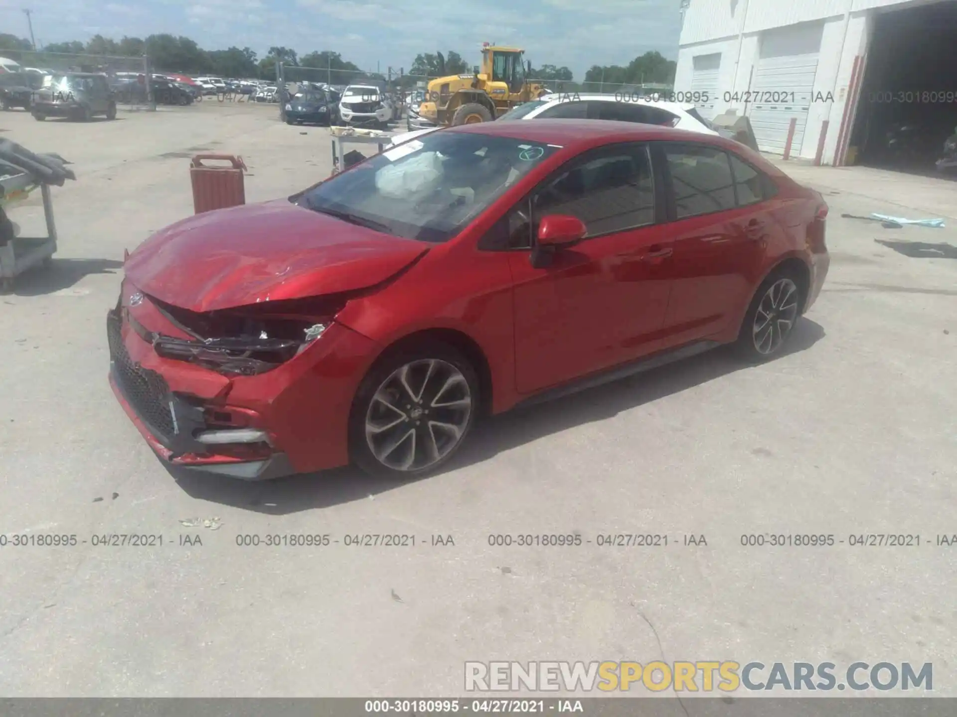 2 Photograph of a damaged car JTDS4RCE7LJ024884 TOYOTA COROLLA 2020