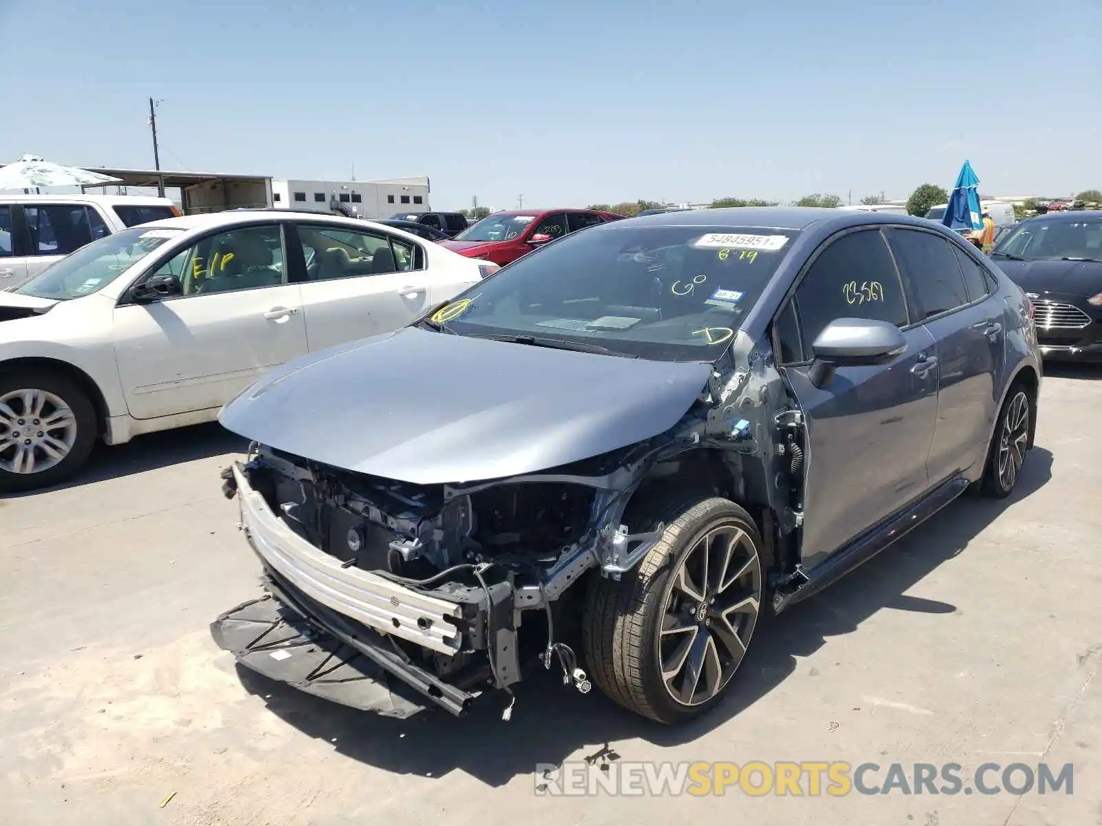 2 Photograph of a damaged car JTDS4RCE7LJ026134 TOYOTA COROLLA 2020