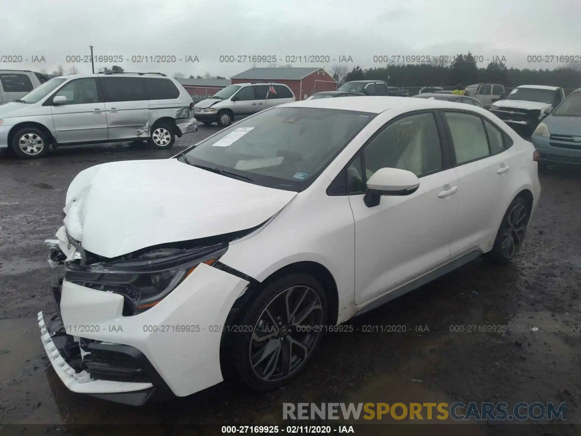 2 Photograph of a damaged car JTDS4RCE7LJ027865 TOYOTA COROLLA 2020