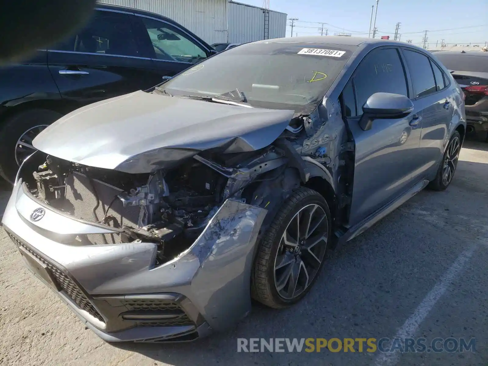 2 Photograph of a damaged car JTDS4RCE7LJ029874 TOYOTA COROLLA 2020