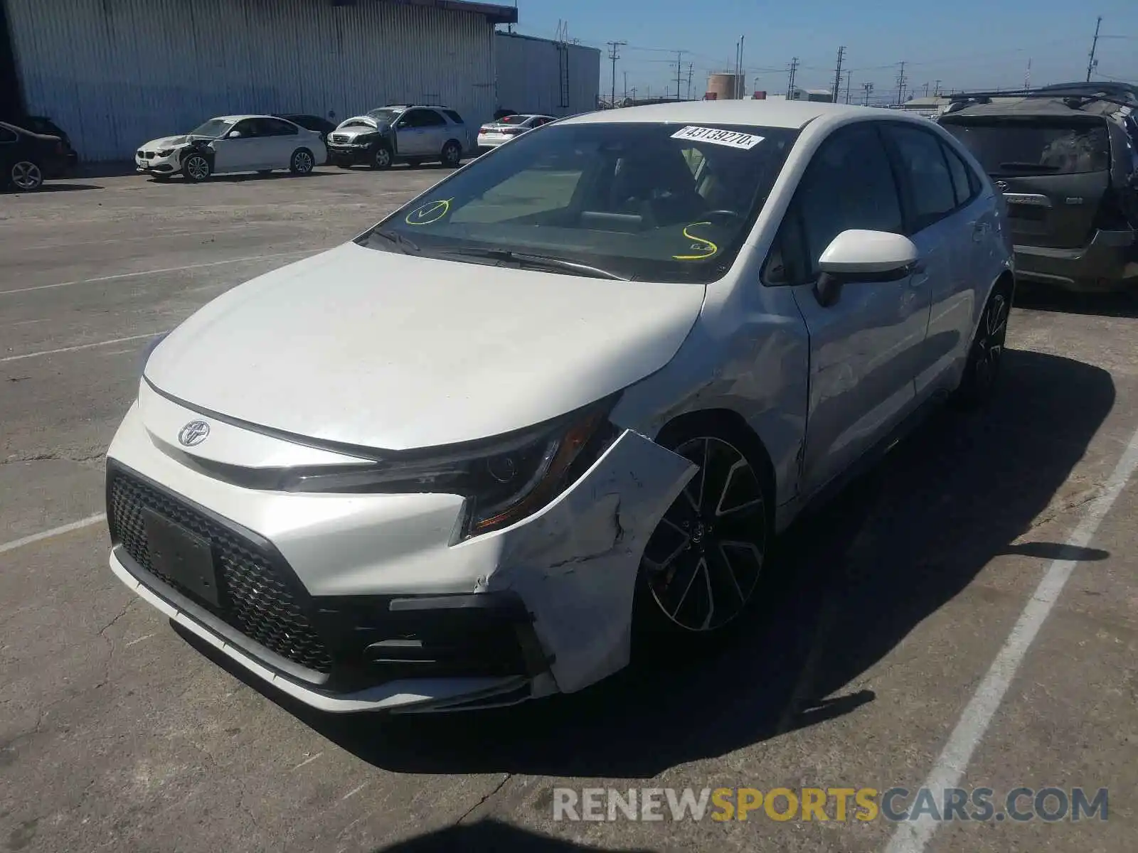 2 Photograph of a damaged car JTDS4RCE7LJ030295 TOYOTA COROLLA 2020