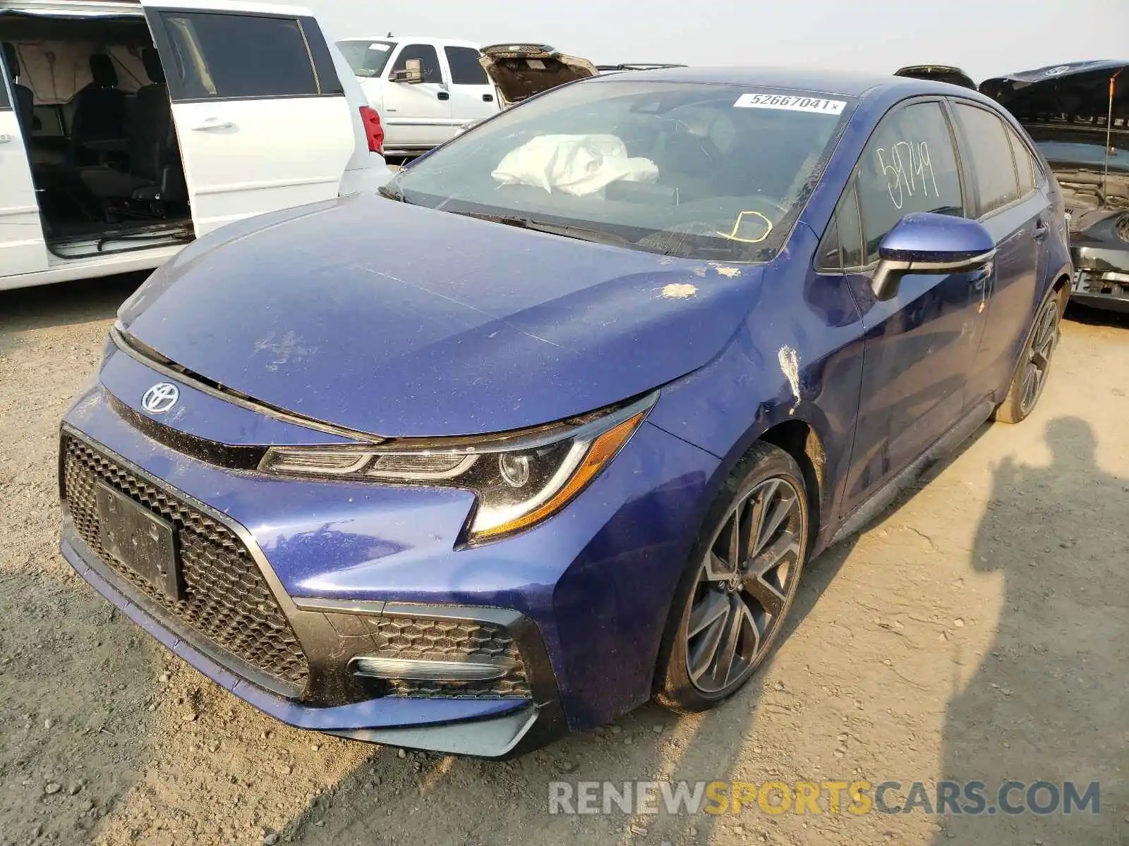 2 Photograph of a damaged car JTDS4RCE7LJ040650 TOYOTA COROLLA 2020