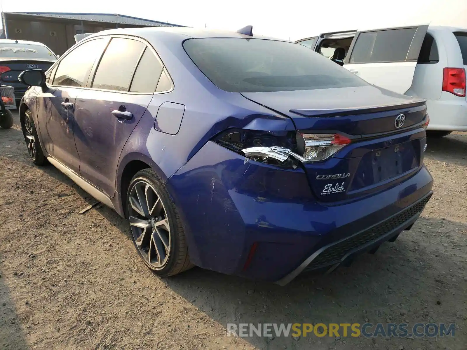 3 Photograph of a damaged car JTDS4RCE7LJ040650 TOYOTA COROLLA 2020