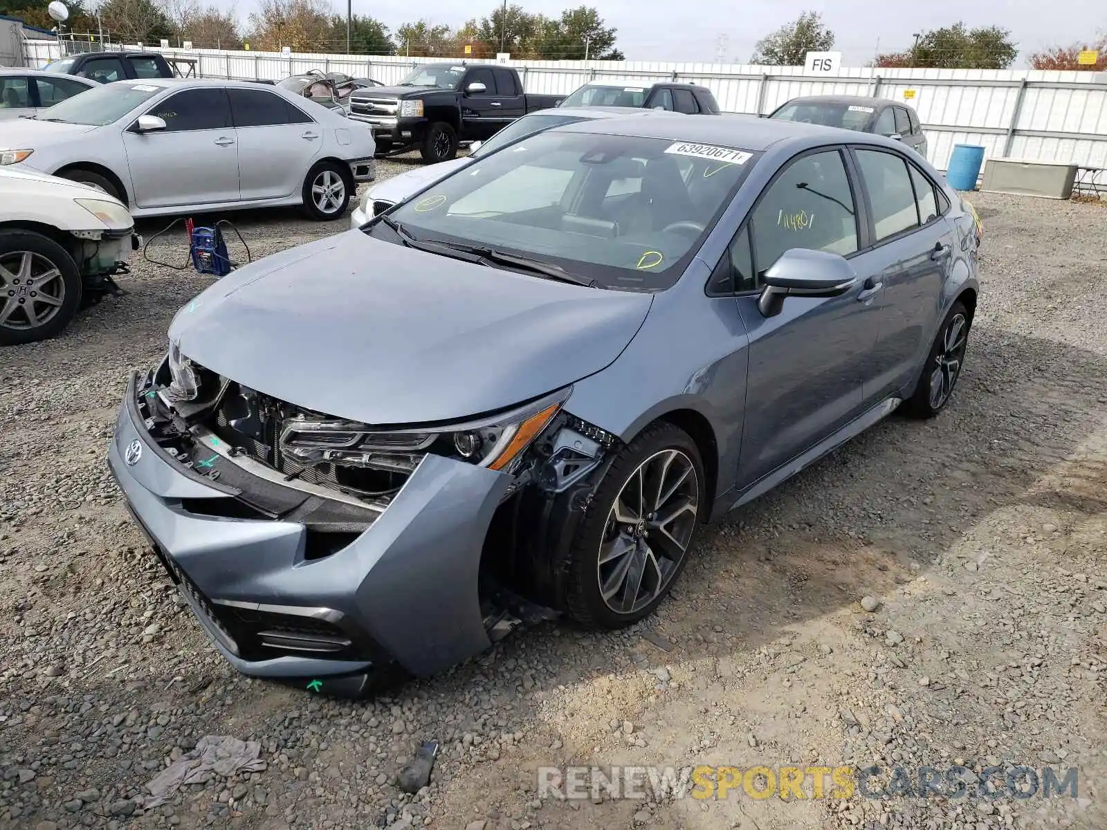 2 Photograph of a damaged car JTDS4RCE7LJ042592 TOYOTA COROLLA 2020