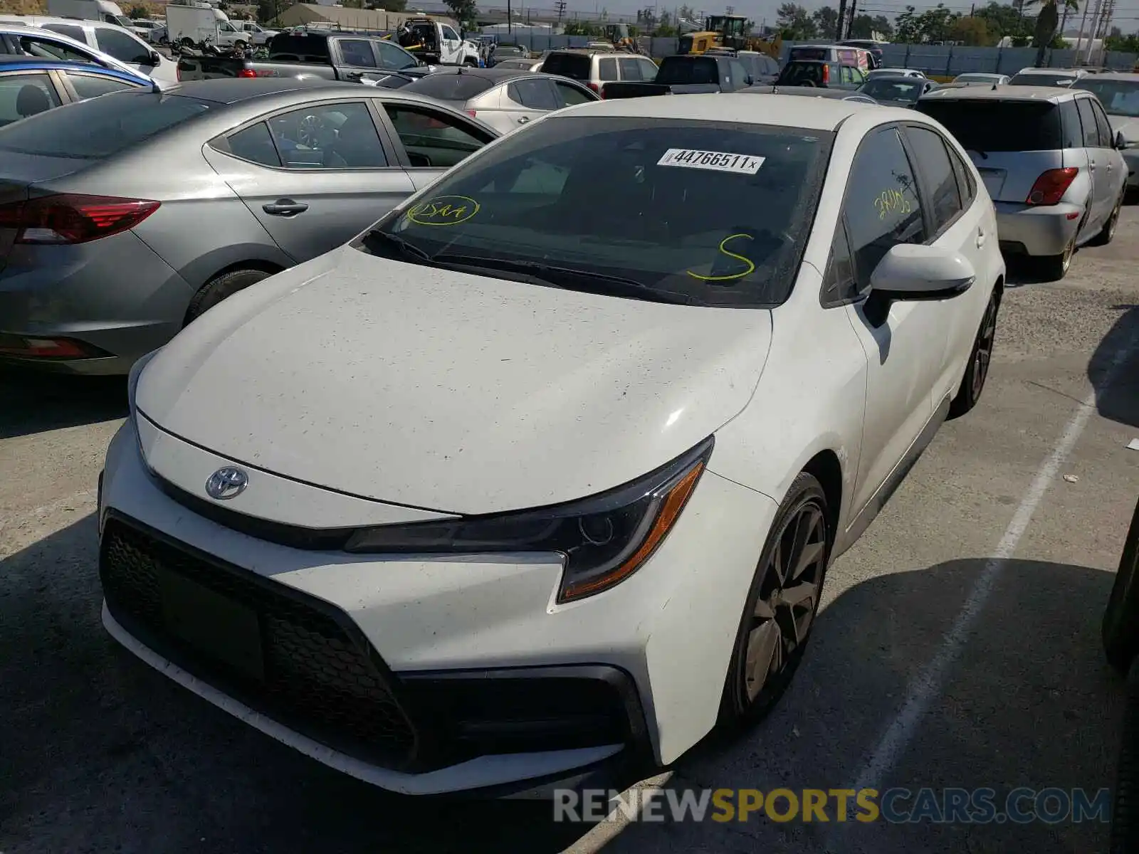 2 Photograph of a damaged car JTDS4RCE7LJ043791 TOYOTA COROLLA 2020