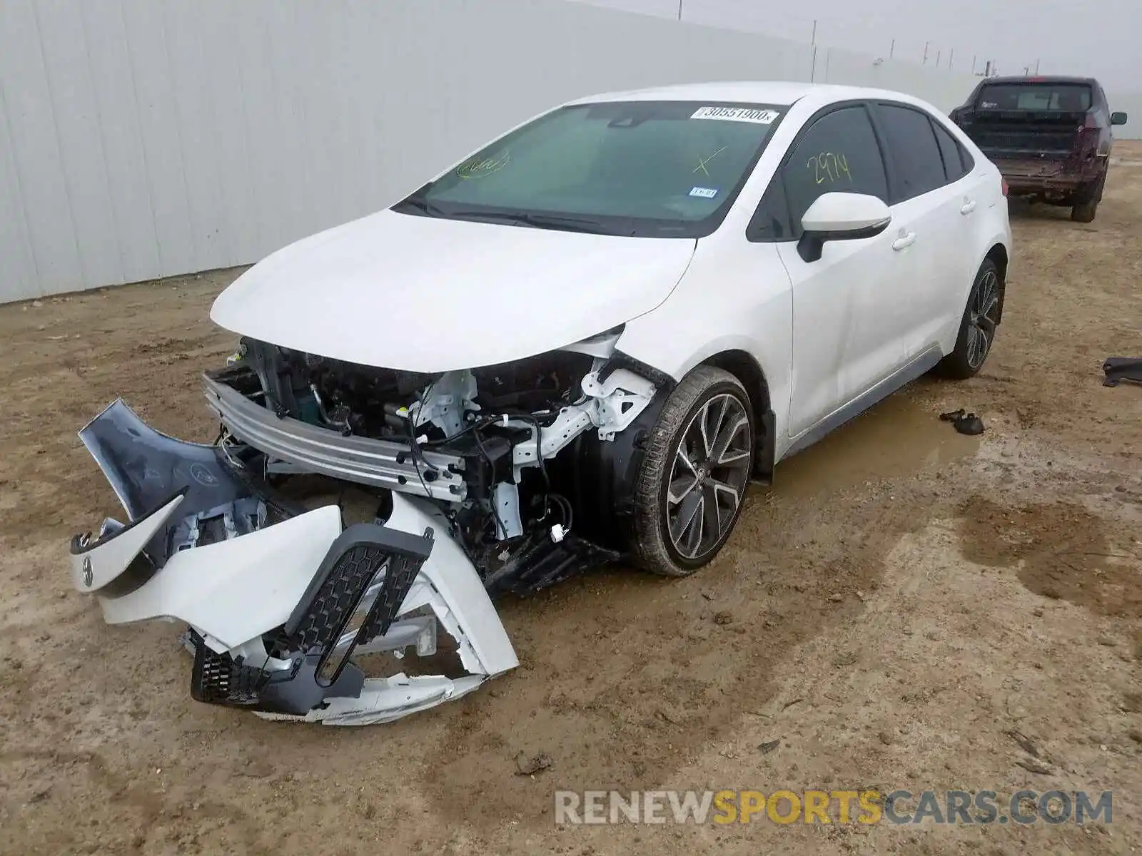 2 Photograph of a damaged car JTDS4RCE7LJ044407 TOYOTA COROLLA 2020