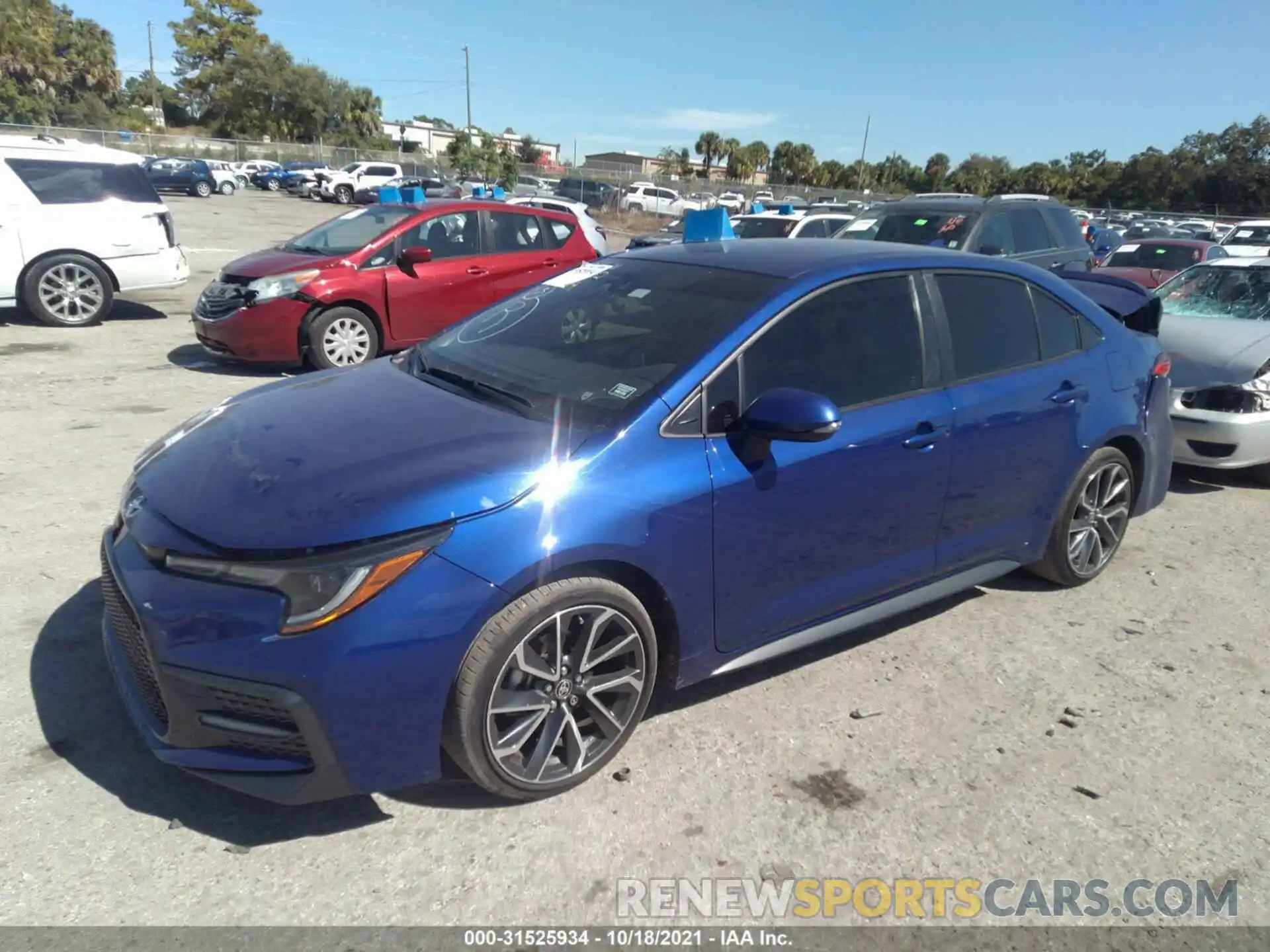 2 Photograph of a damaged car JTDS4RCE7LJ050983 TOYOTA COROLLA 2020