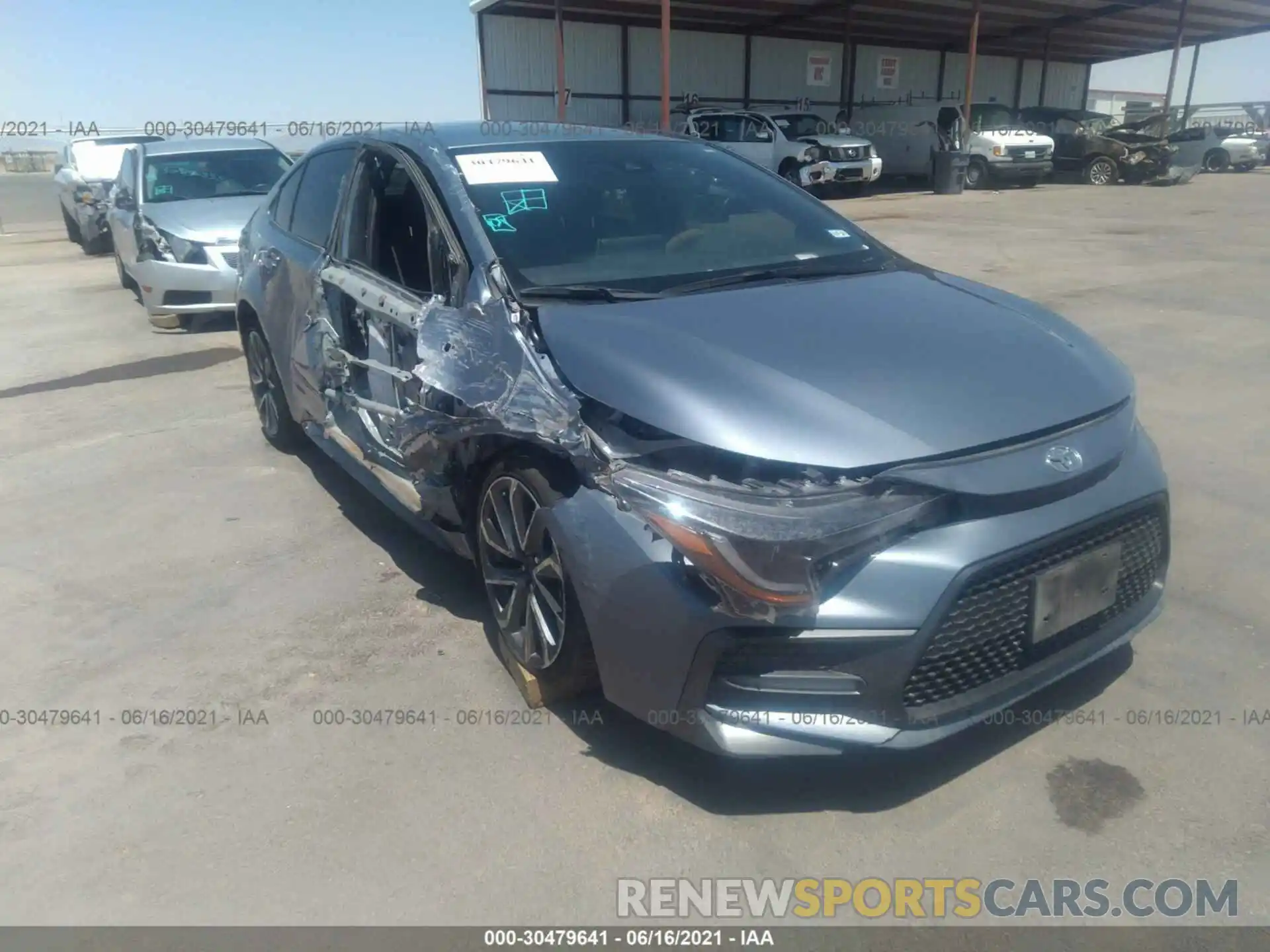 1 Photograph of a damaged car JTDS4RCE8LJ001792 TOYOTA COROLLA 2020