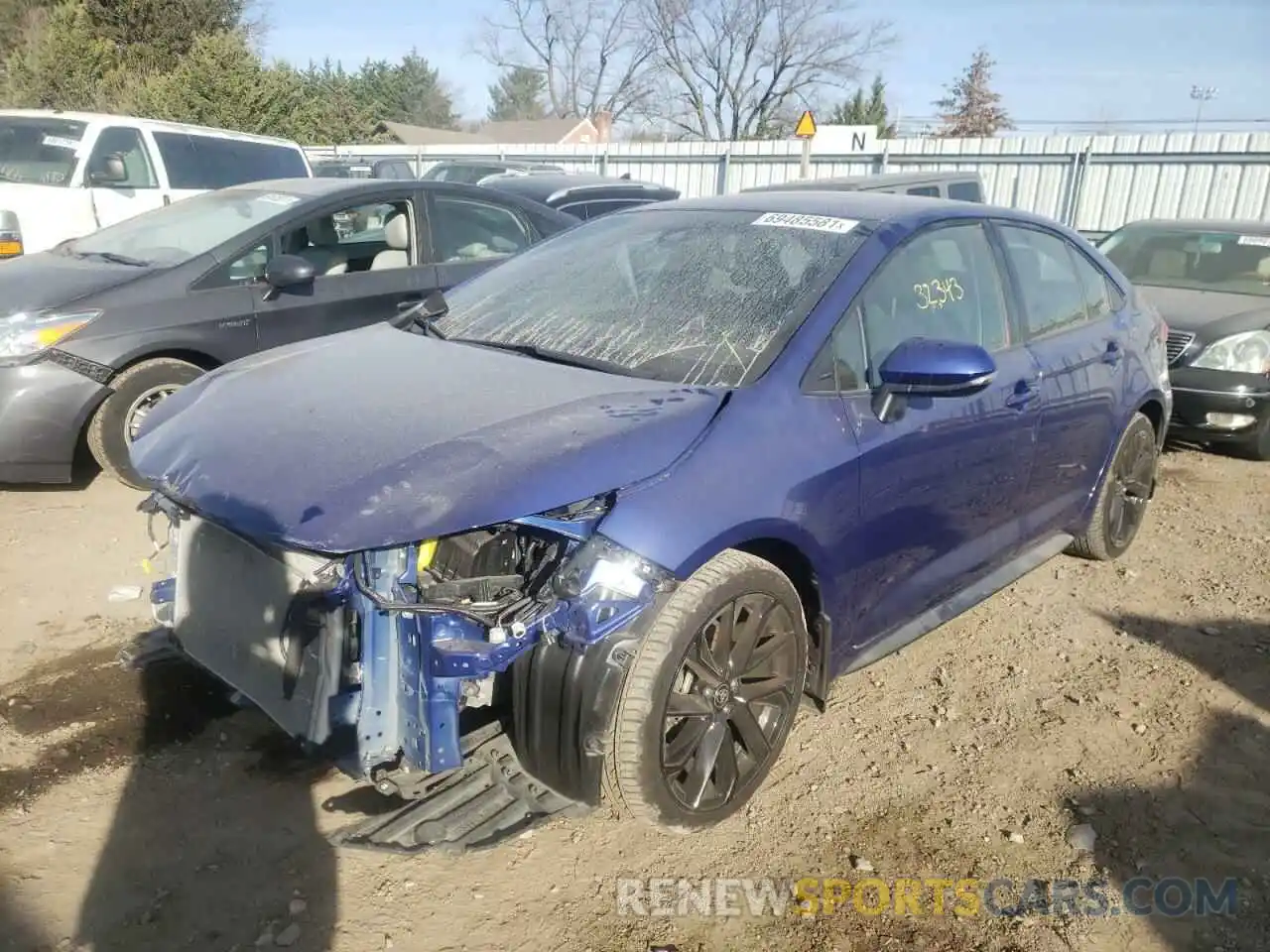 2 Photograph of a damaged car JTDS4RCE8LJ007236 TOYOTA COROLLA 2020