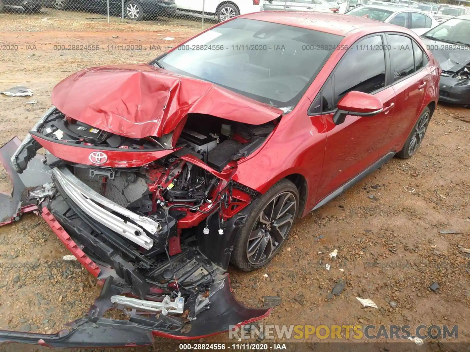 2 Photograph of a damaged car JTDS4RCE8LJ011352 TOYOTA COROLLA 2020