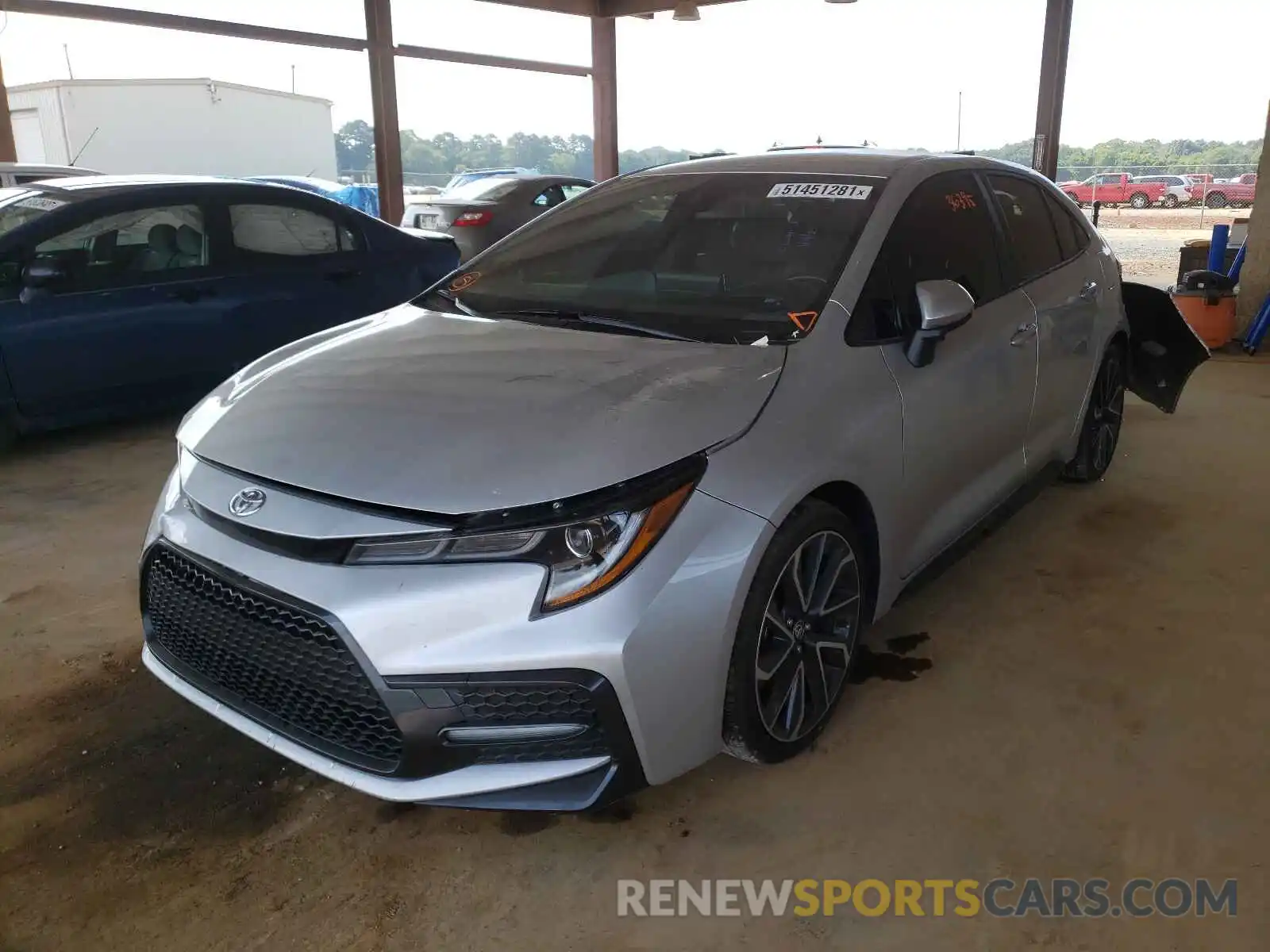 2 Photograph of a damaged car JTDS4RCE8LJ011836 TOYOTA COROLLA 2020