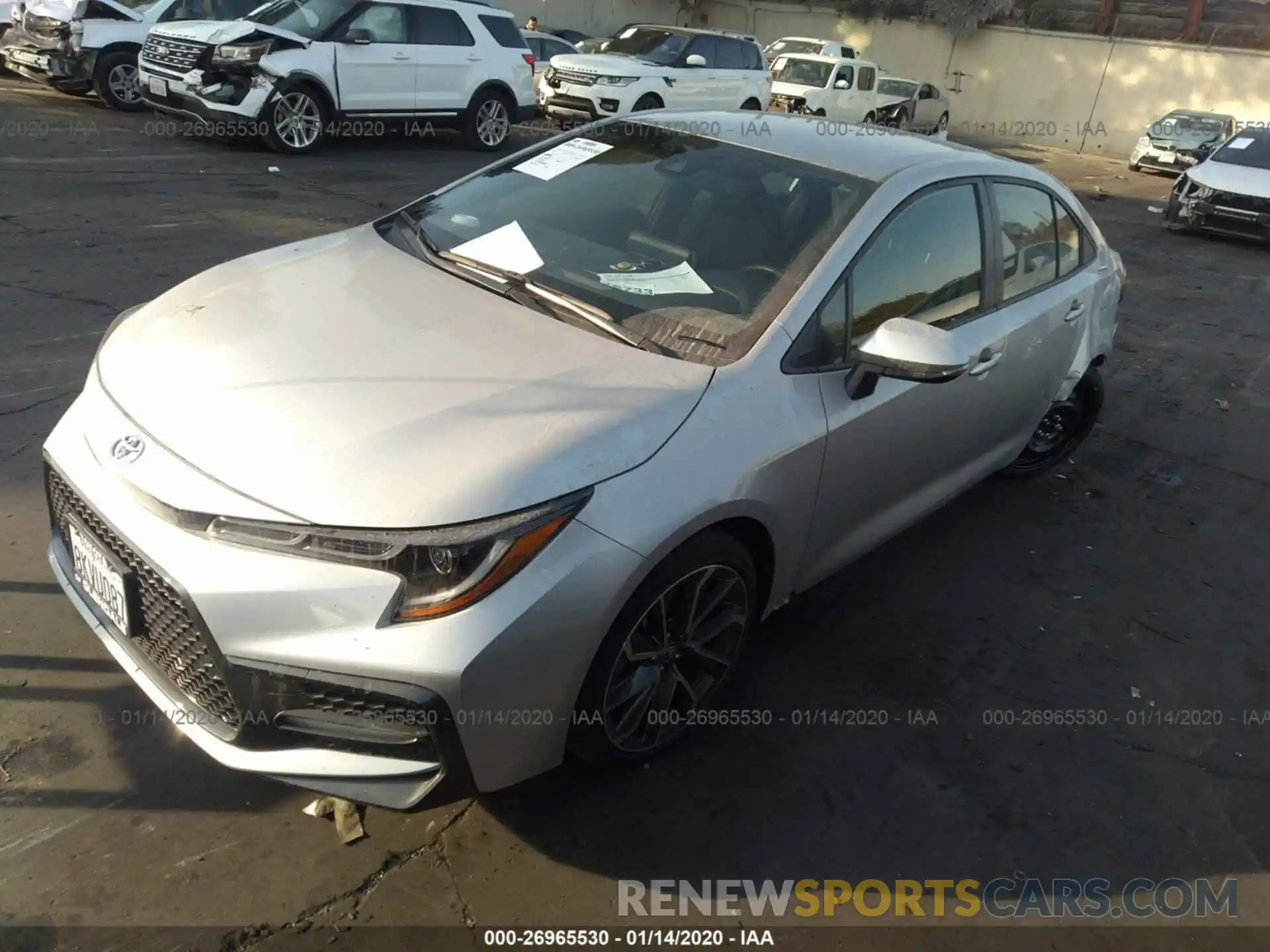 2 Photograph of a damaged car JTDS4RCE8LJ018561 TOYOTA COROLLA 2020