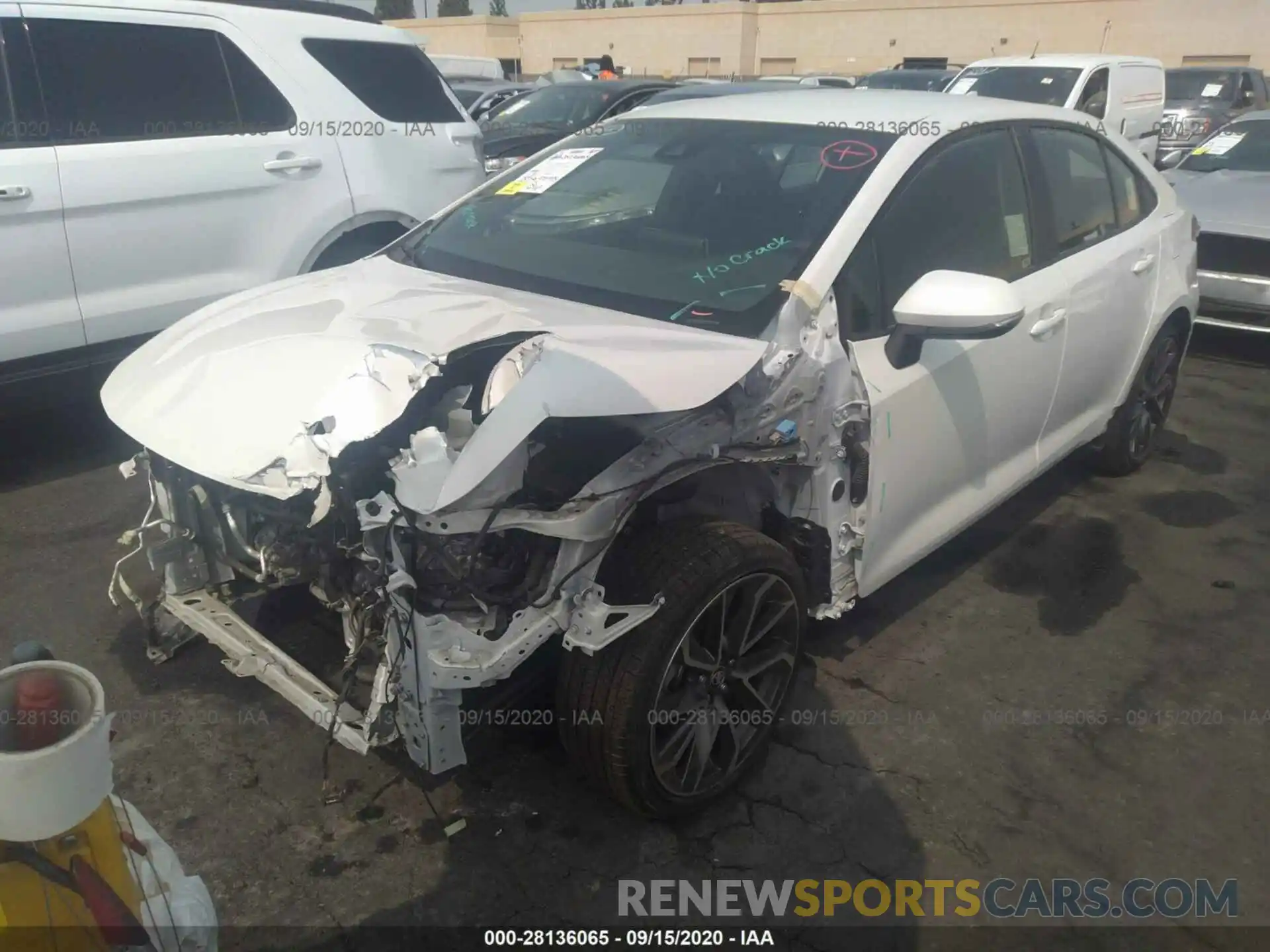 2 Photograph of a damaged car JTDS4RCE8LJ019662 TOYOTA COROLLA 2020