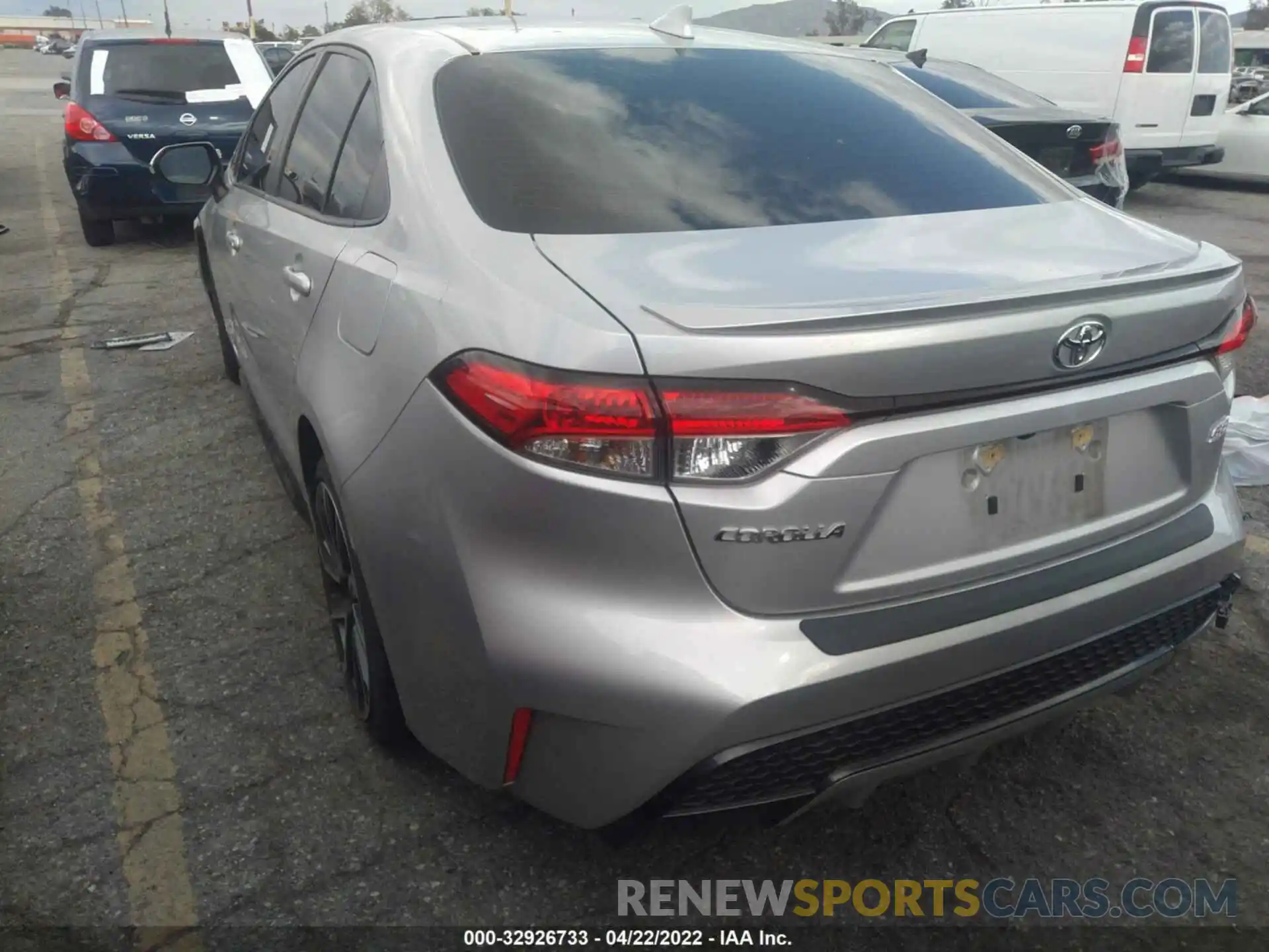 3 Photograph of a damaged car JTDS4RCE8LJ020777 TOYOTA COROLLA 2020