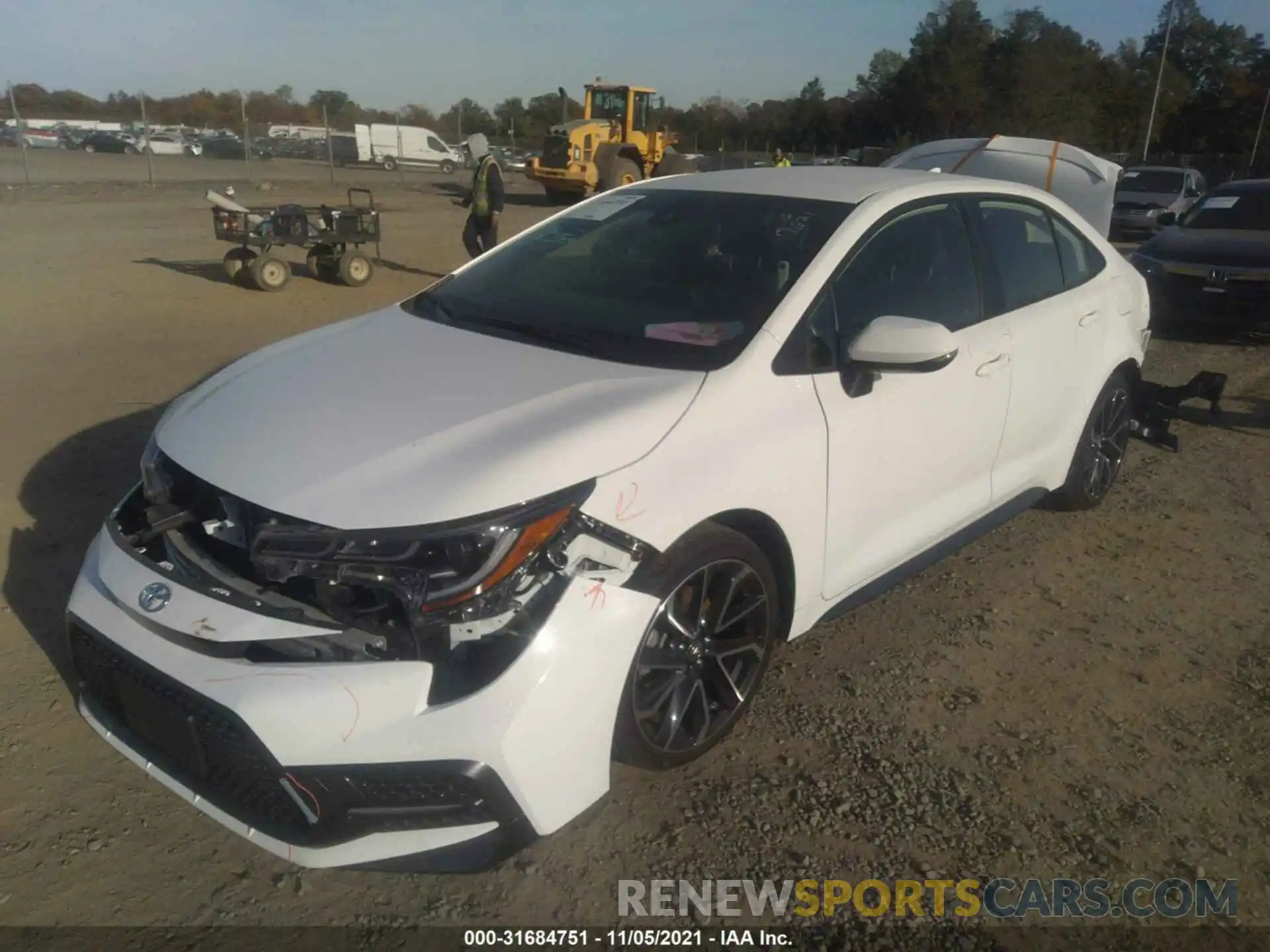 2 Photograph of a damaged car JTDS4RCE8LJ023467 TOYOTA COROLLA 2020