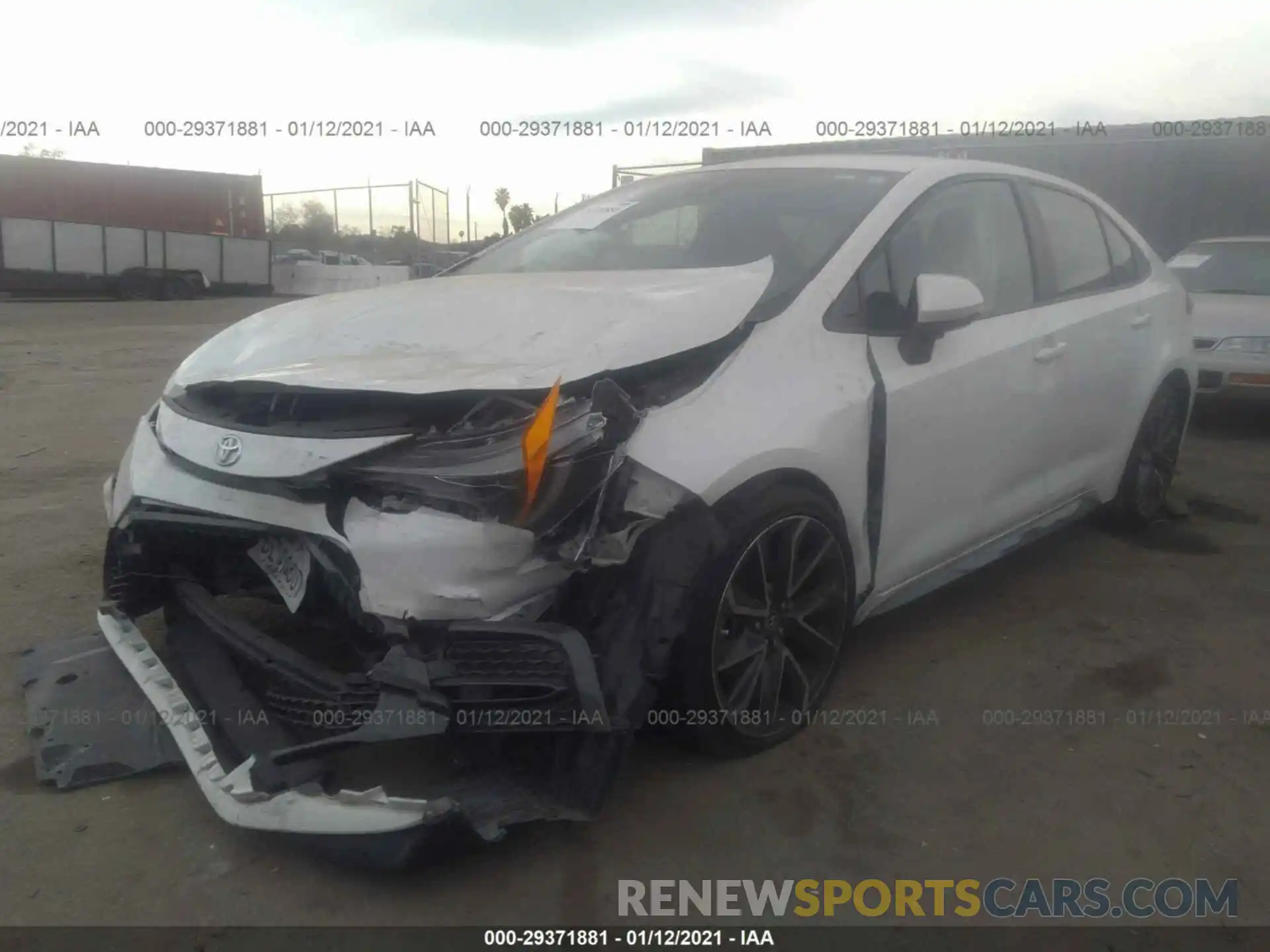 2 Photograph of a damaged car JTDS4RCE8LJ028555 TOYOTA COROLLA 2020