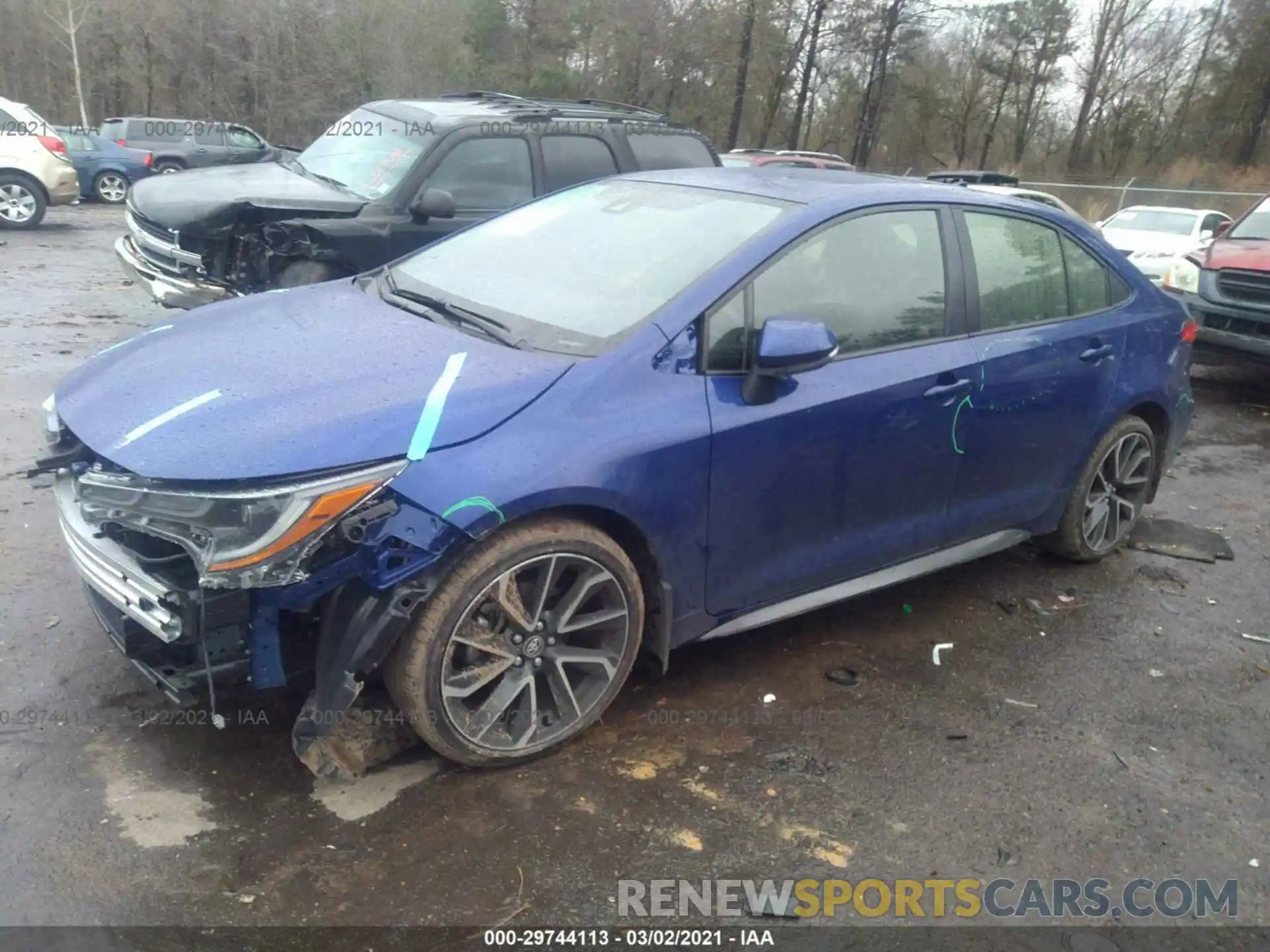 2 Photograph of a damaged car JTDS4RCE8LJ029589 TOYOTA COROLLA 2020