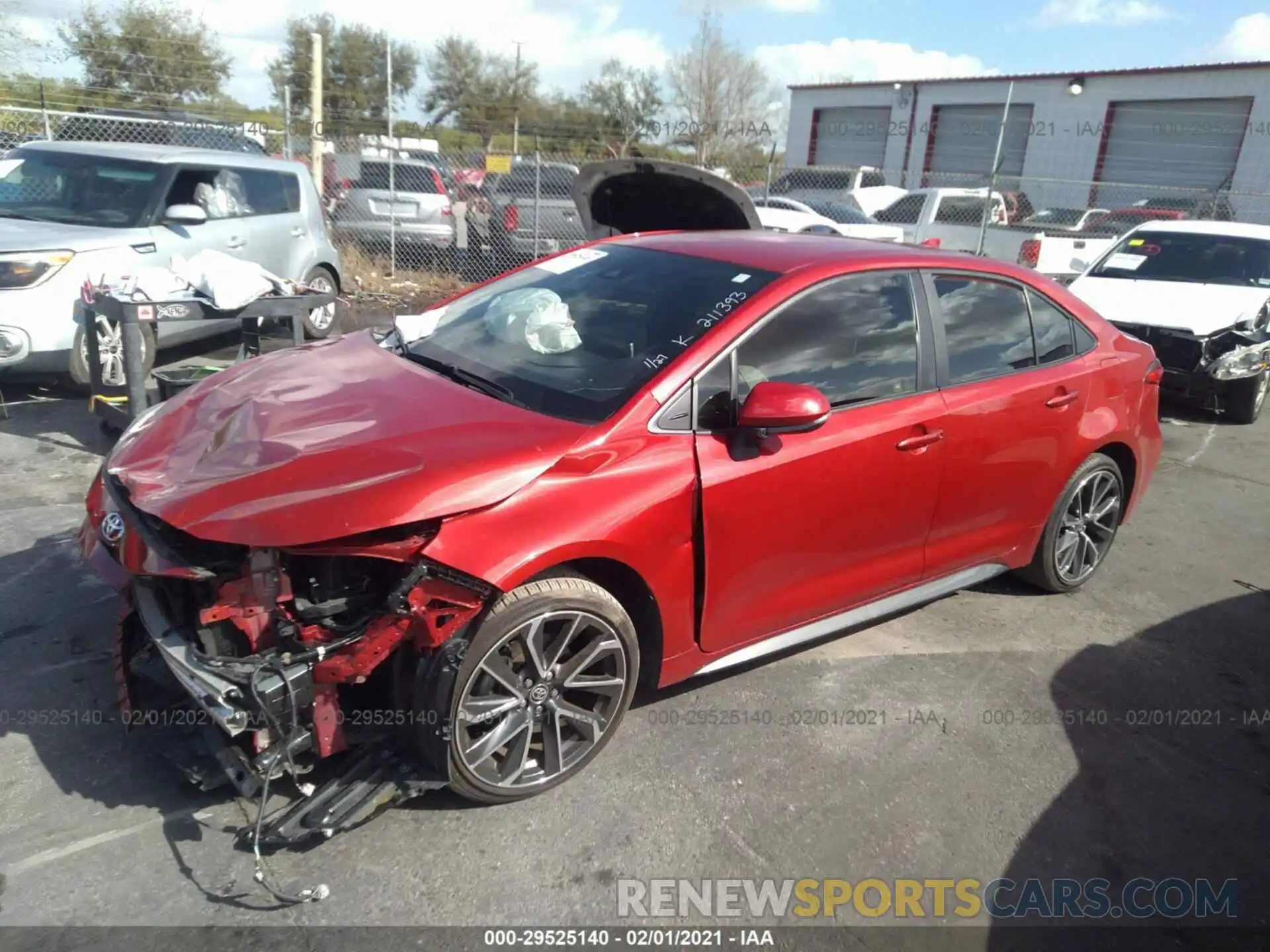 2 Photograph of a damaged car JTDS4RCE8LJ030466 TOYOTA COROLLA 2020