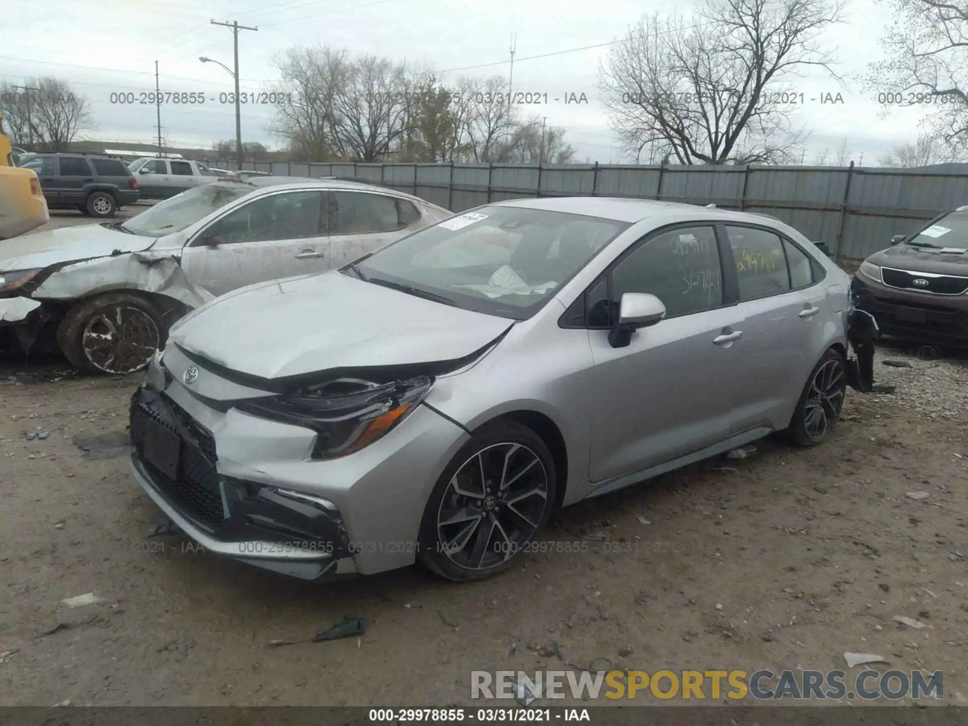 2 Photograph of a damaged car JTDS4RCE8LJ030760 TOYOTA COROLLA 2020