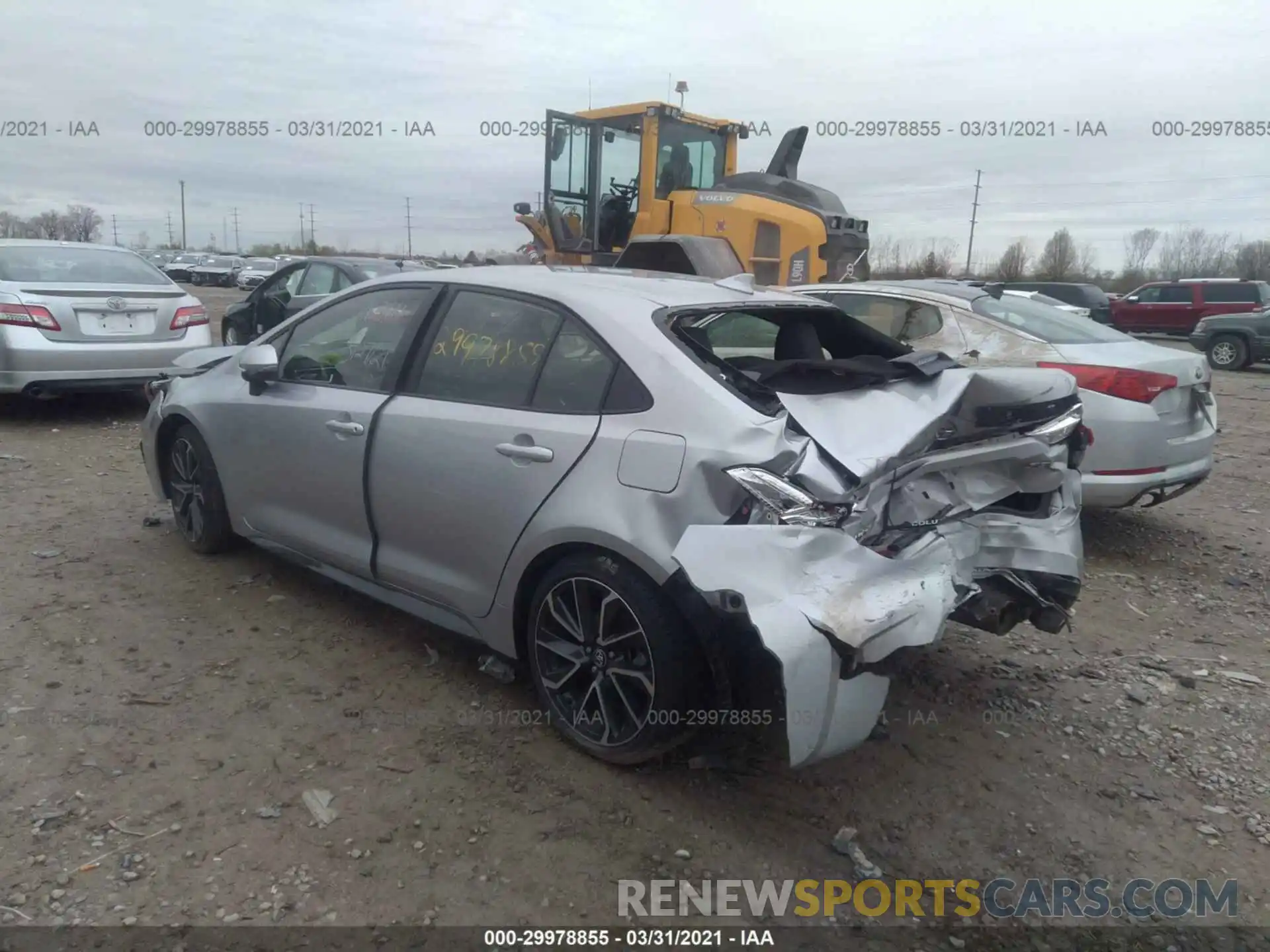 3 Photograph of a damaged car JTDS4RCE8LJ030760 TOYOTA COROLLA 2020