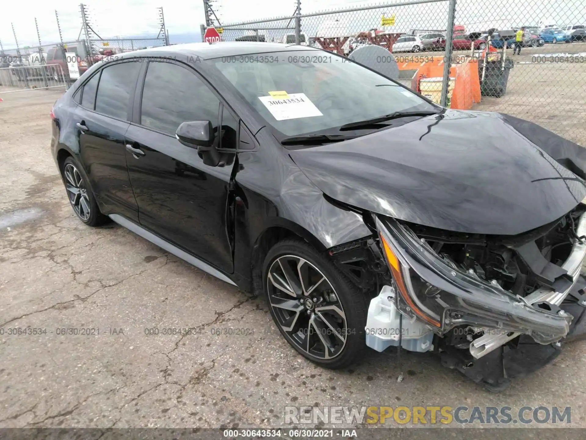 1 Photograph of a damaged car JTDS4RCE8LJ031178 TOYOTA COROLLA 2020