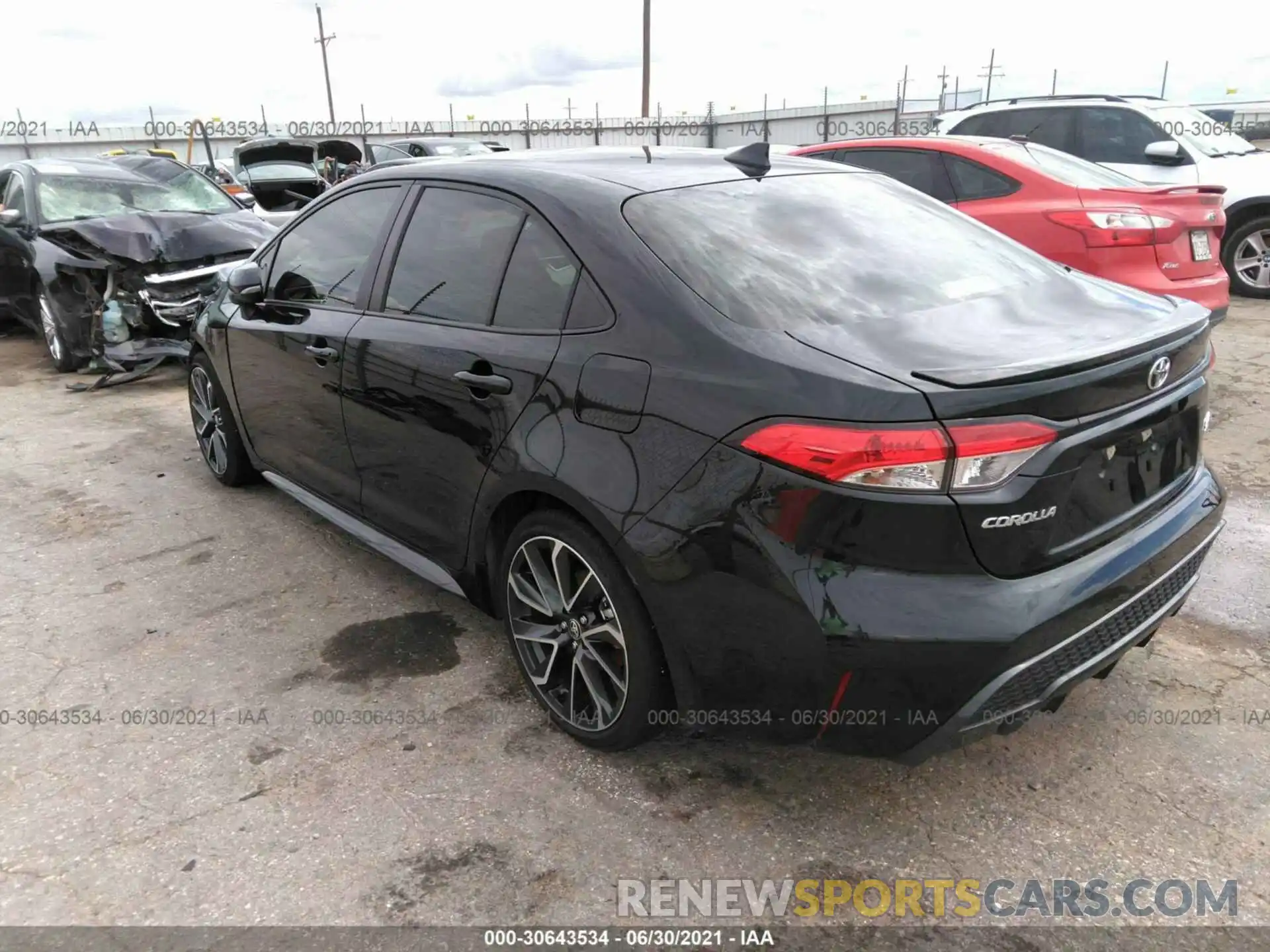 3 Photograph of a damaged car JTDS4RCE8LJ031178 TOYOTA COROLLA 2020