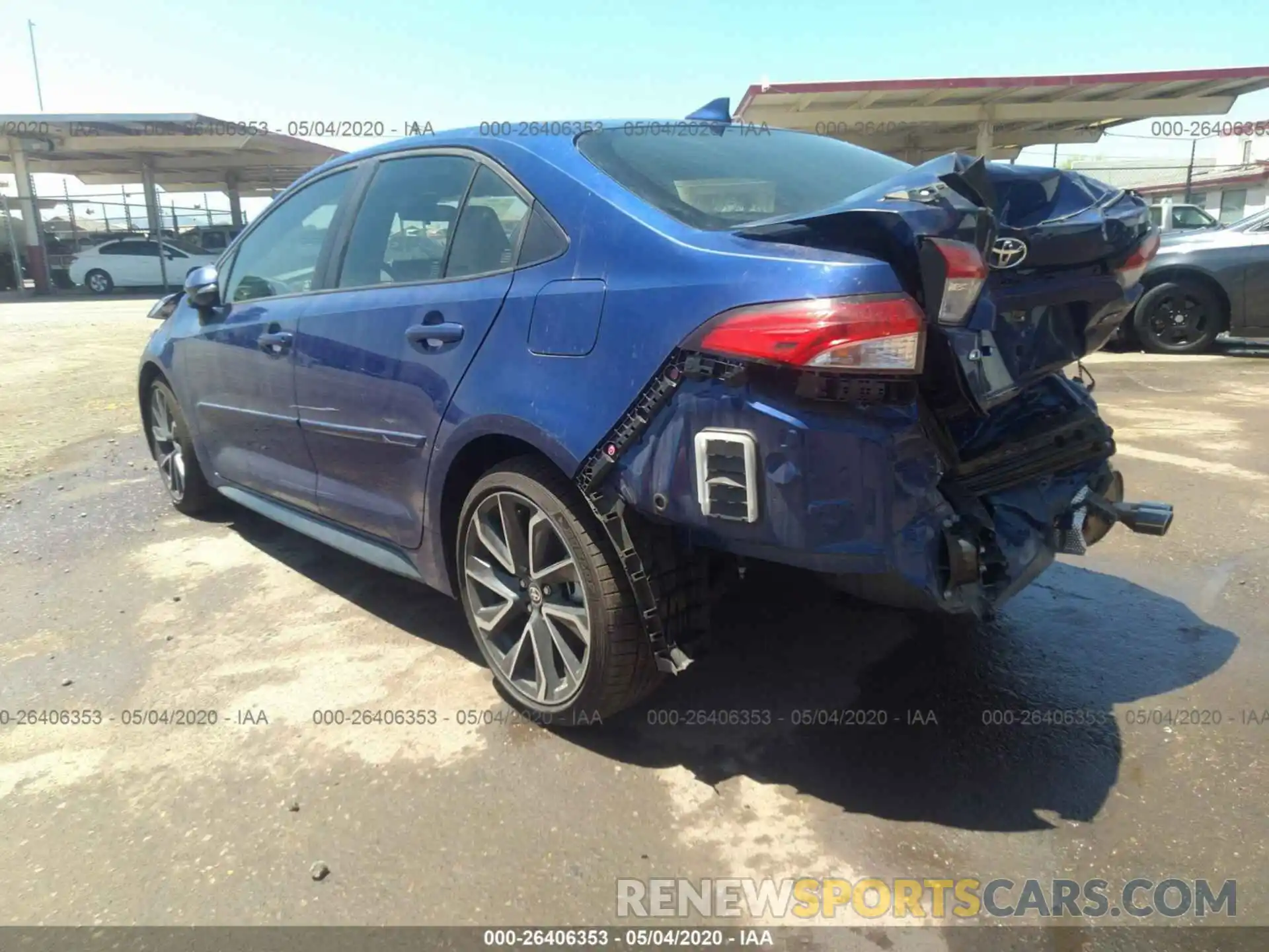 3 Photograph of a damaged car JTDS4RCE8LJ032993 TOYOTA COROLLA 2020