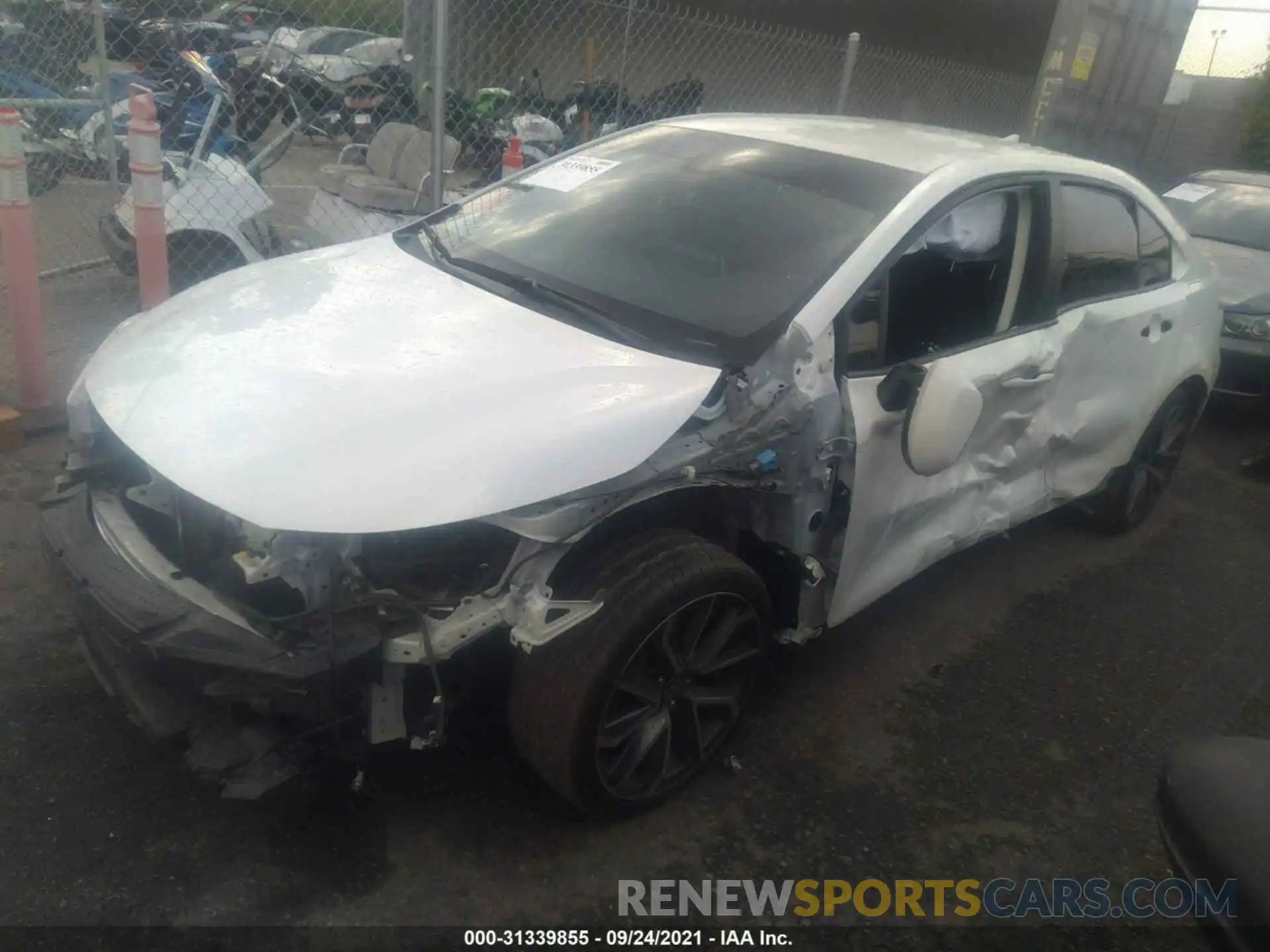 2 Photograph of a damaged car JTDS4RCE8LJ038793 TOYOTA COROLLA 2020